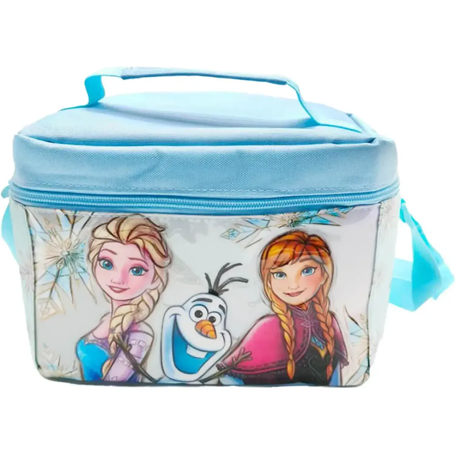 Set Frozen Mochila Con Ruedas Medium Frozen Coleccion G B26 color celeste | Platanitos