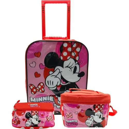 Minnie Set Mochila Con Ruedas Medium Minnie Coleccion G B26