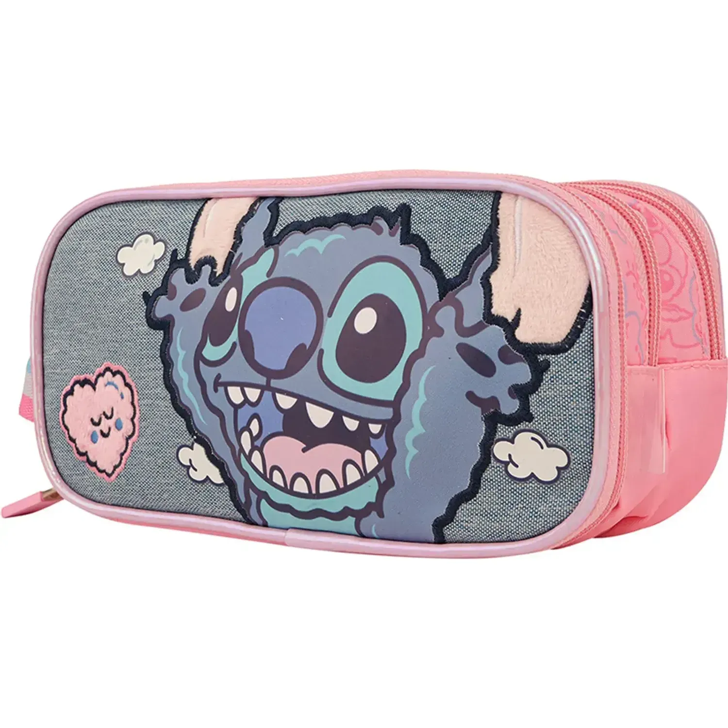STITCH Cartuchera Stitch Organizadora Stitch Coleccion C B26 color celeste/lila | Platanitos