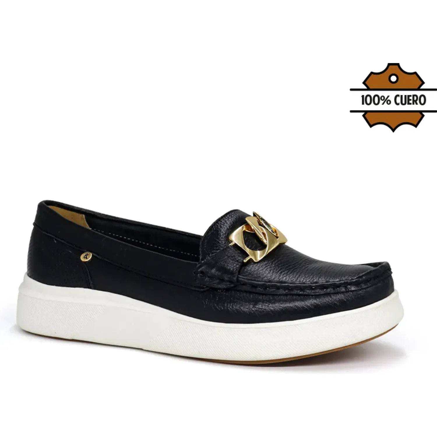 PAR&SS Mocasin Par&Ss Casual De Cuero Para Mujer Ceda-Ka26q3-N color negro | Platanitos