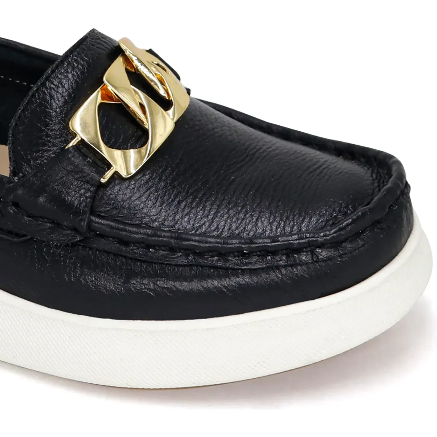 PAR&SS Mocasin Par&Ss Casual De Cuero Para Mujer Ceda-Ka26q3-N color negro | Platanitos
