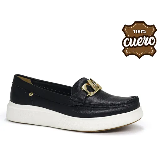 PAR&SS Mocasin Casual De Cuero Para Mujer Ceda-Ka26q3-N