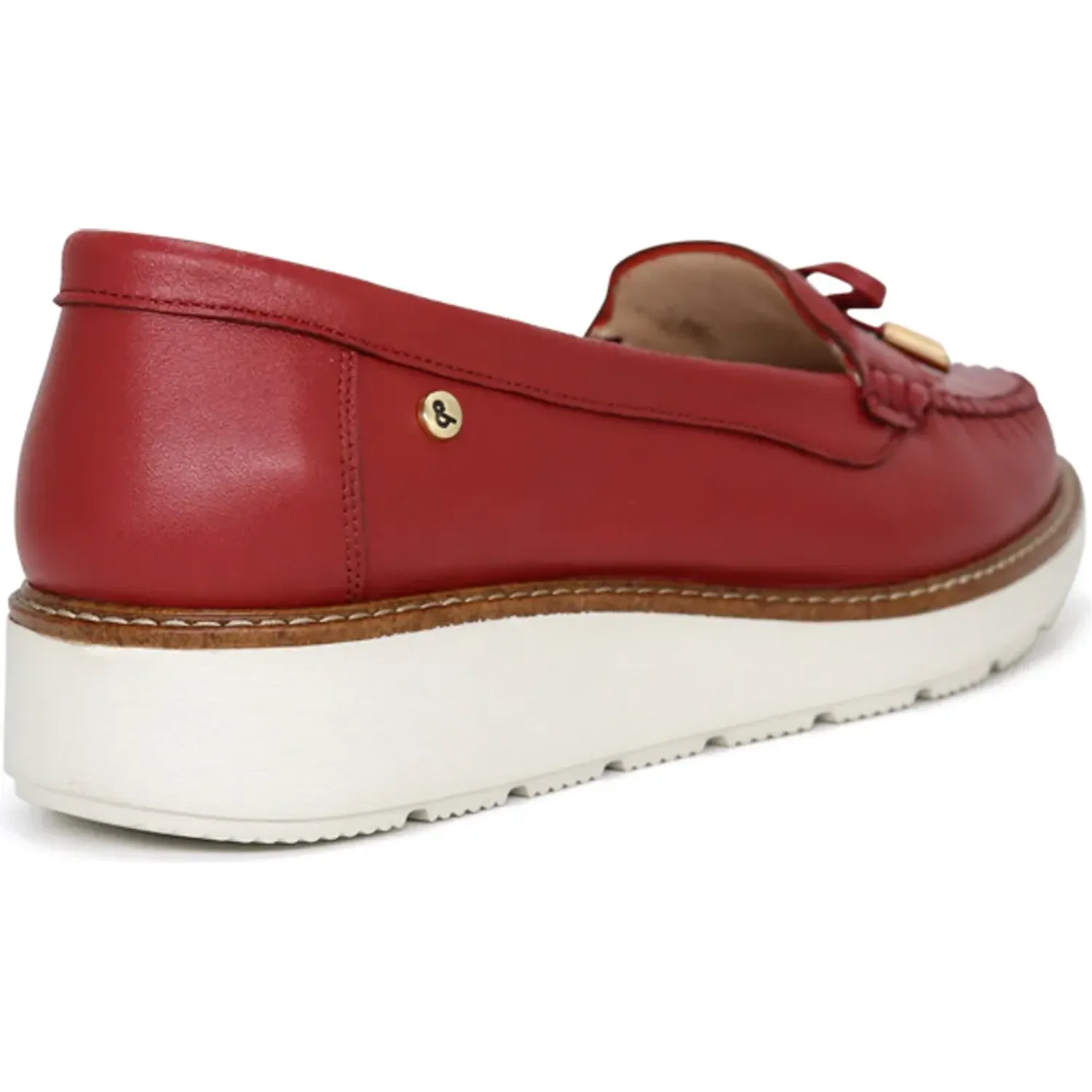 PAR&SS Mocasin Par&Ss Casual De Cuero Para Mujer Ja26q2-Ms860-R color rojo | Platanitos