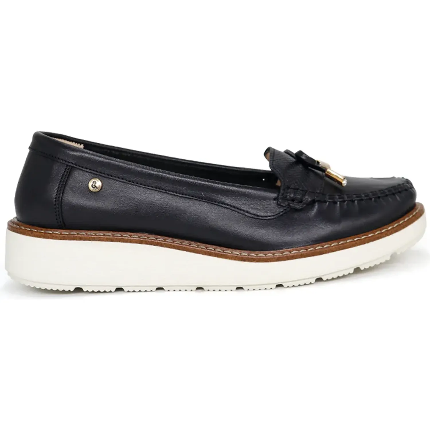 PAR&SS Mocasin Par&Ss Casual De Cuero Para Mujer Ja26q2-Ms860-N color negro | Platanitos
