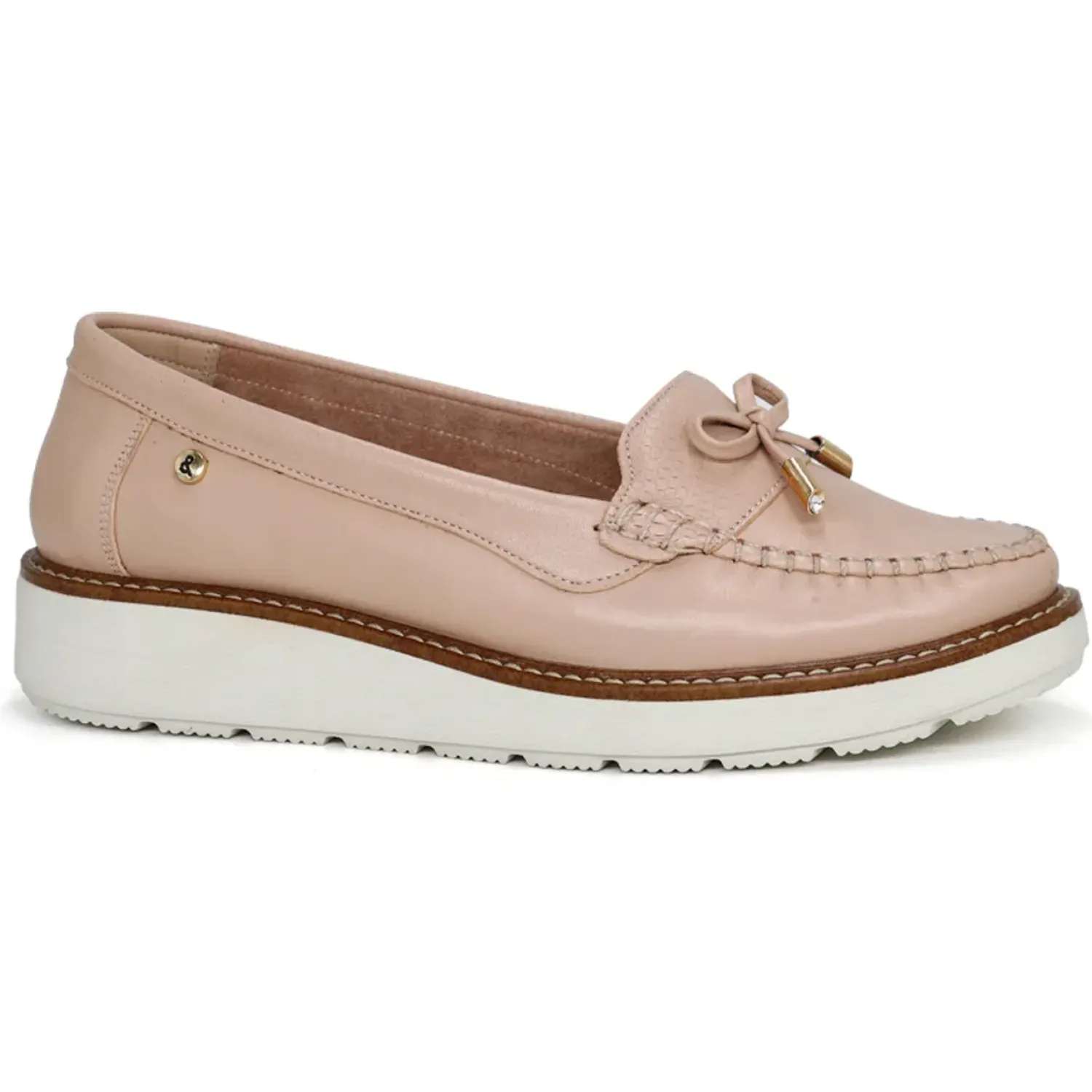 PAR&SS Mocasin Par&Ss Casual De Cuero Para Mujer Ja26q2-Ms860 color nude | Platanitos