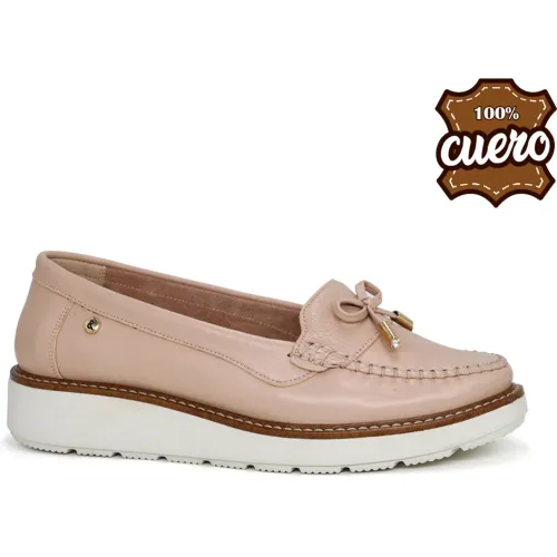 PAR&SS Mocasin Casual De Cuero Para Mujer Ja26q2-Ms860