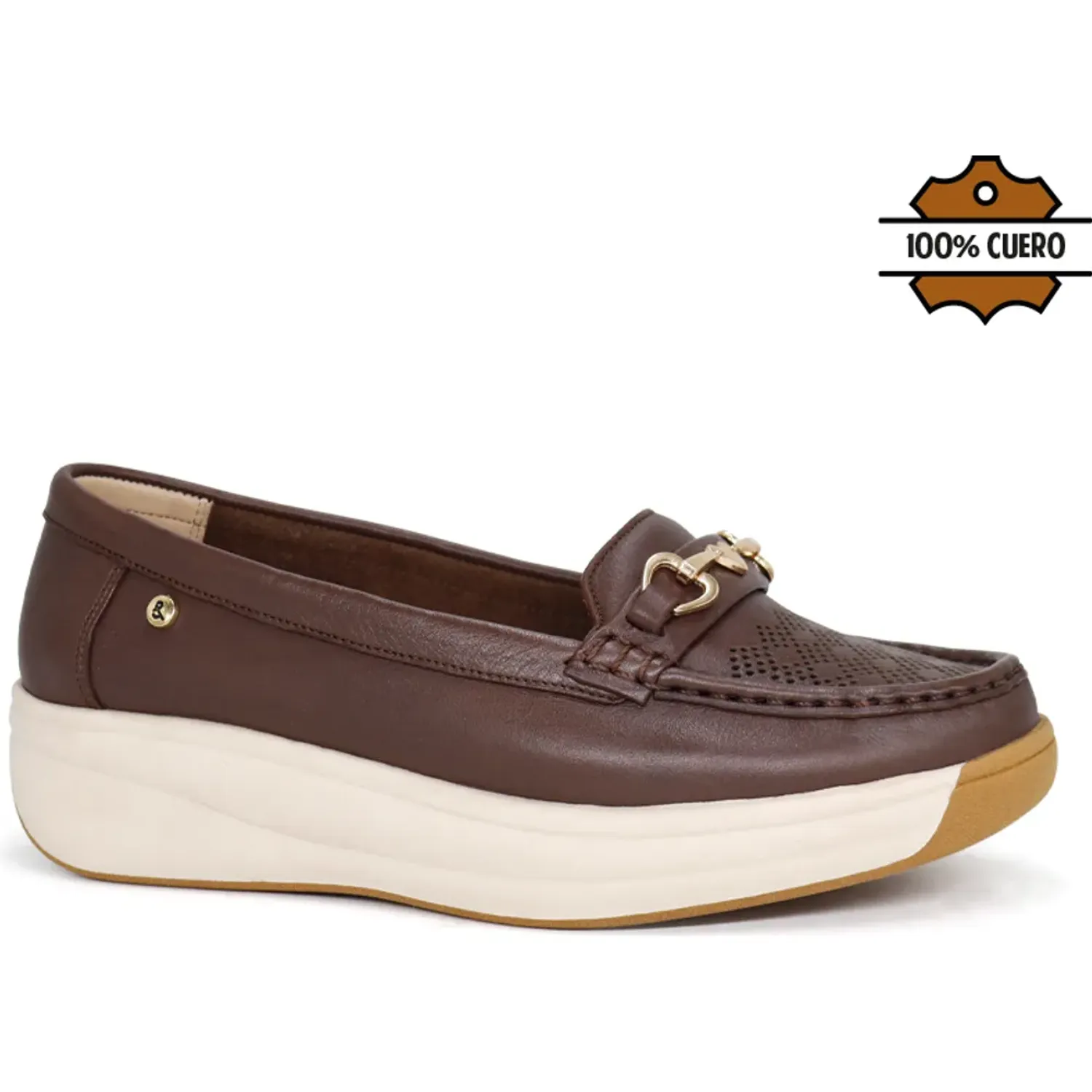 PAR&SS Mocasin Par&Ss Casual De Cuero Para Mujer Ja26q2-Ms861 color caoba | Platanitos