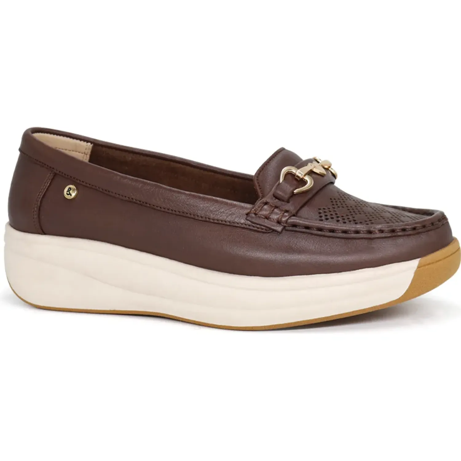 PAR&SS Mocasin Par&Ss Casual De Cuero Para Mujer Ja26q2-Ms861 color caoba | Platanitos