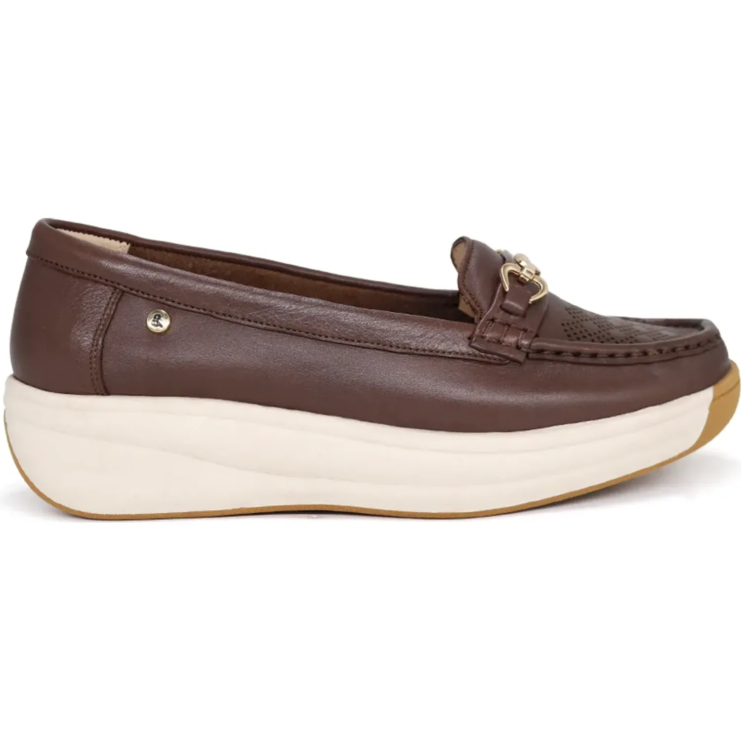 PAR&SS Mocasin Par&Ss Casual De Cuero Para Mujer Ja26q2-Ms861 color caoba | Platanitos