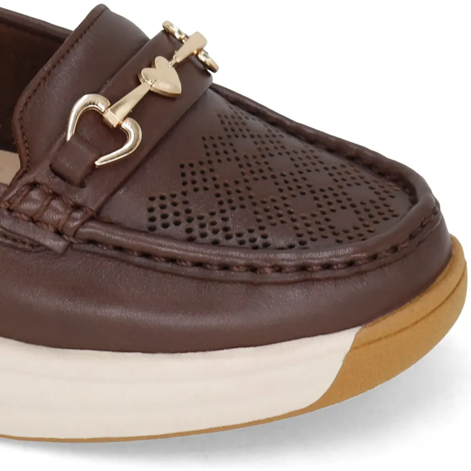 PAR&SS Mocasin Par&Ss Casual De Cuero Para Mujer Ja26q2-Ms861 color caoba | Platanitos