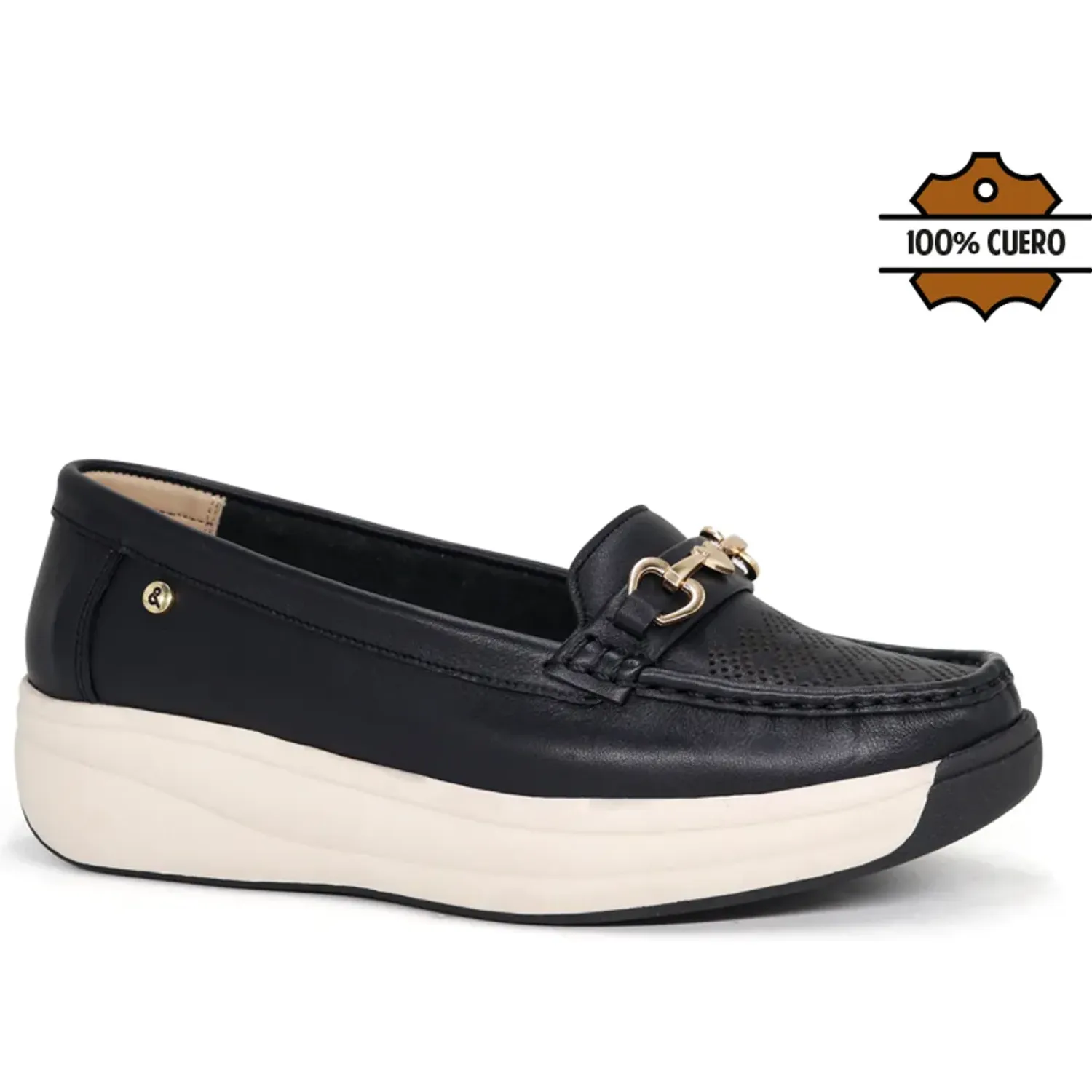 PAR&SS Mocasin Par&Ss Casual De Cuero Para Mujer Ja26q2-Ms861-N color negro | Platanitos