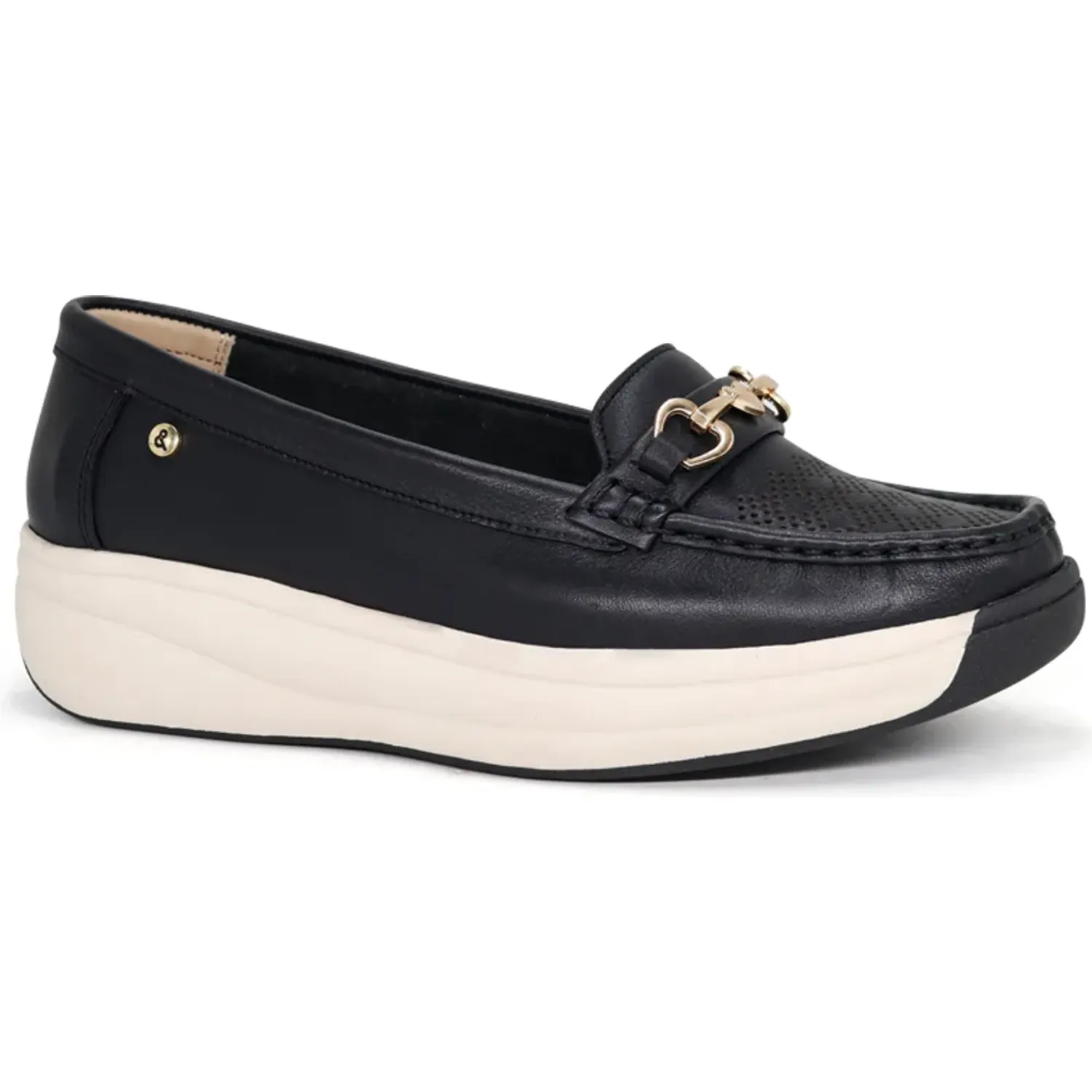 PAR&SS Mocasin Par&Ss Casual De Cuero Para Mujer Ja26q2-Ms861-N color negro | Platanitos