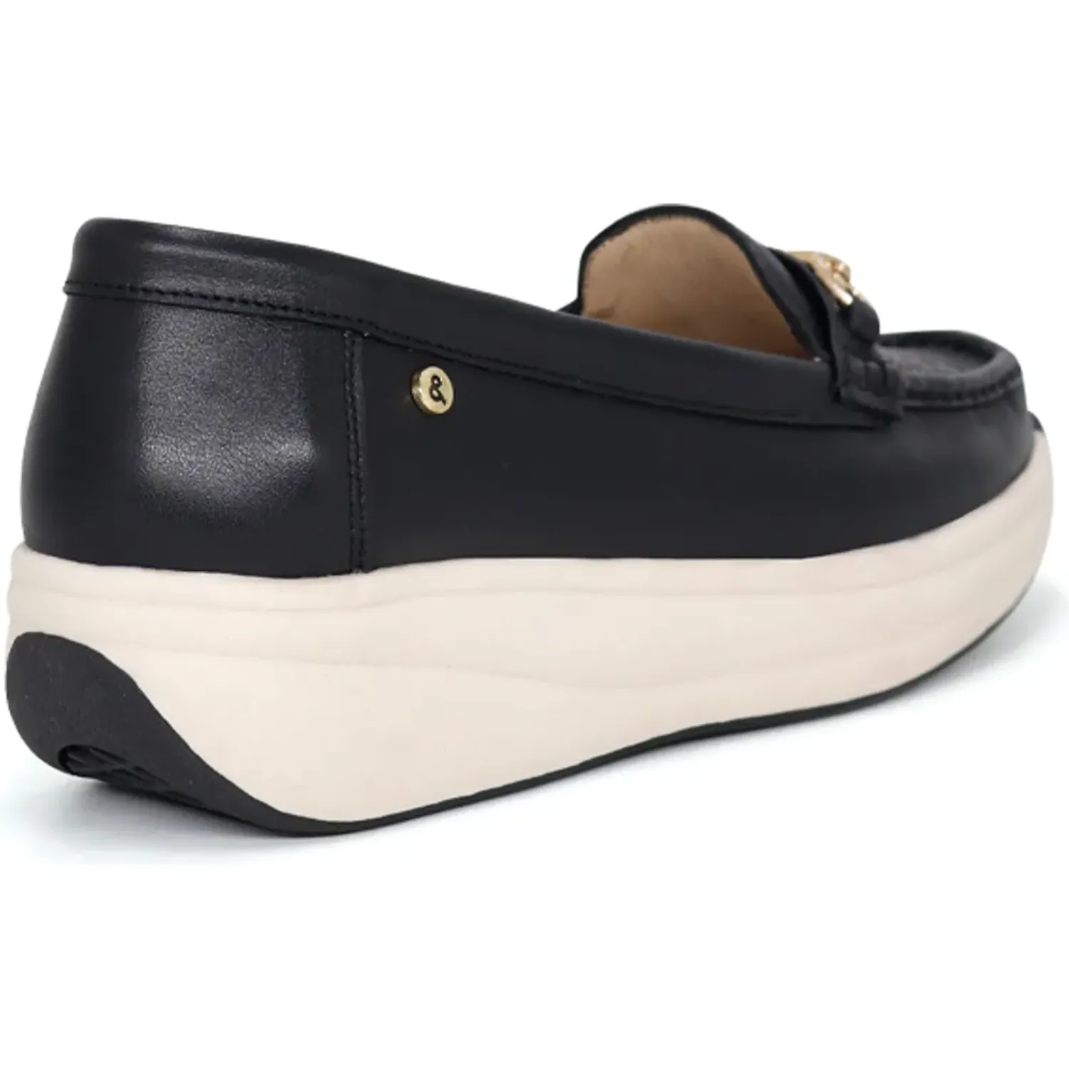 PAR&SS Mocasin Par&Ss Casual De Cuero Para Mujer Ja26q2-Ms861-N color negro | Platanitos