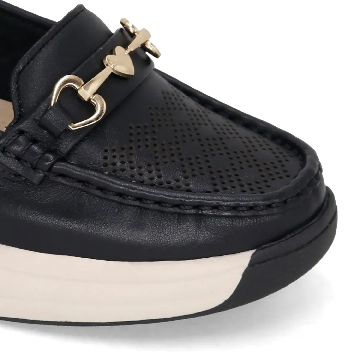 PAR&SS Mocasin Par&Ss Casual De Cuero Para Mujer Ja26q2-Ms861-N color negro | Platanitos