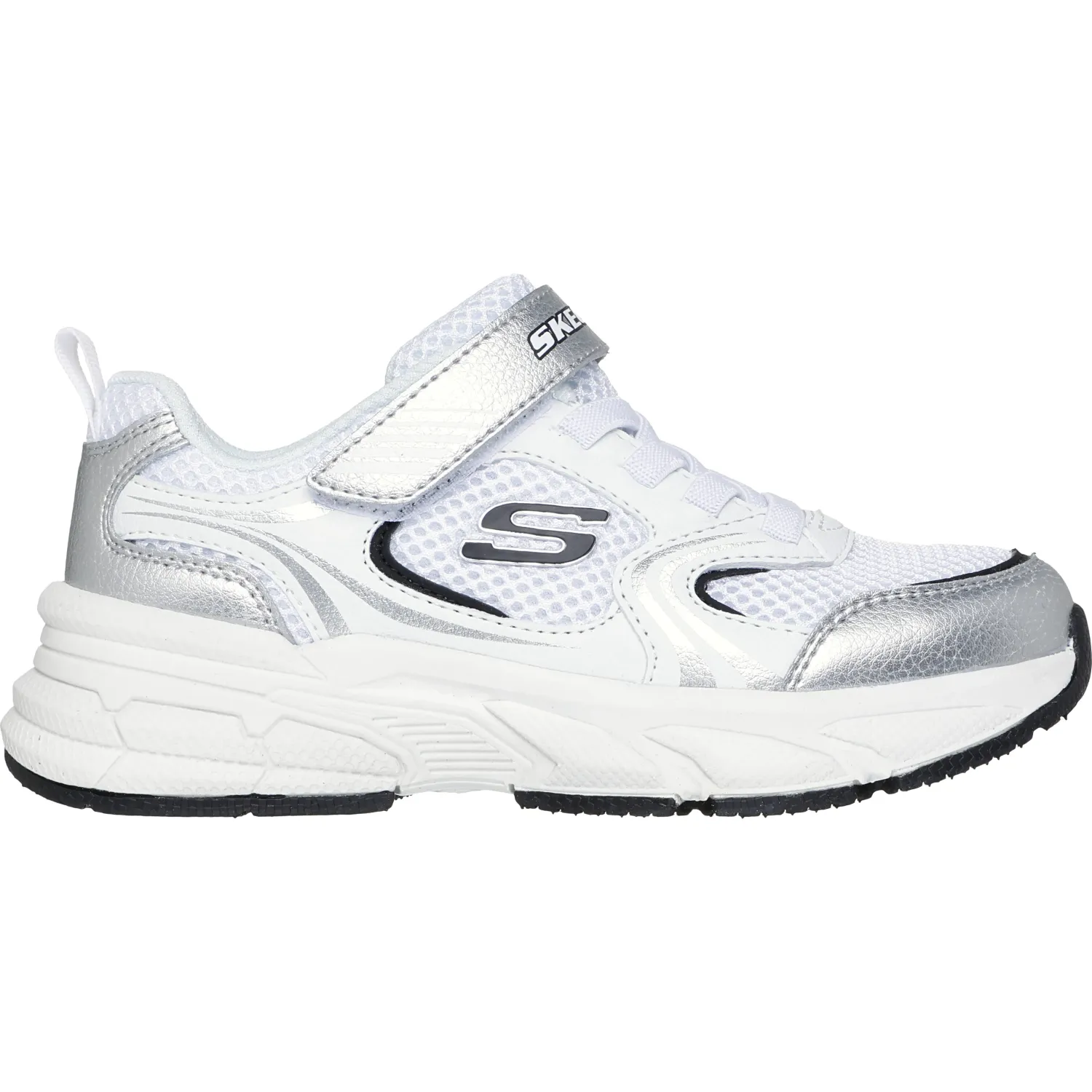 Zapatillas Skechers Urbanas Niñas Retro-Graph color blanco | Platanitos