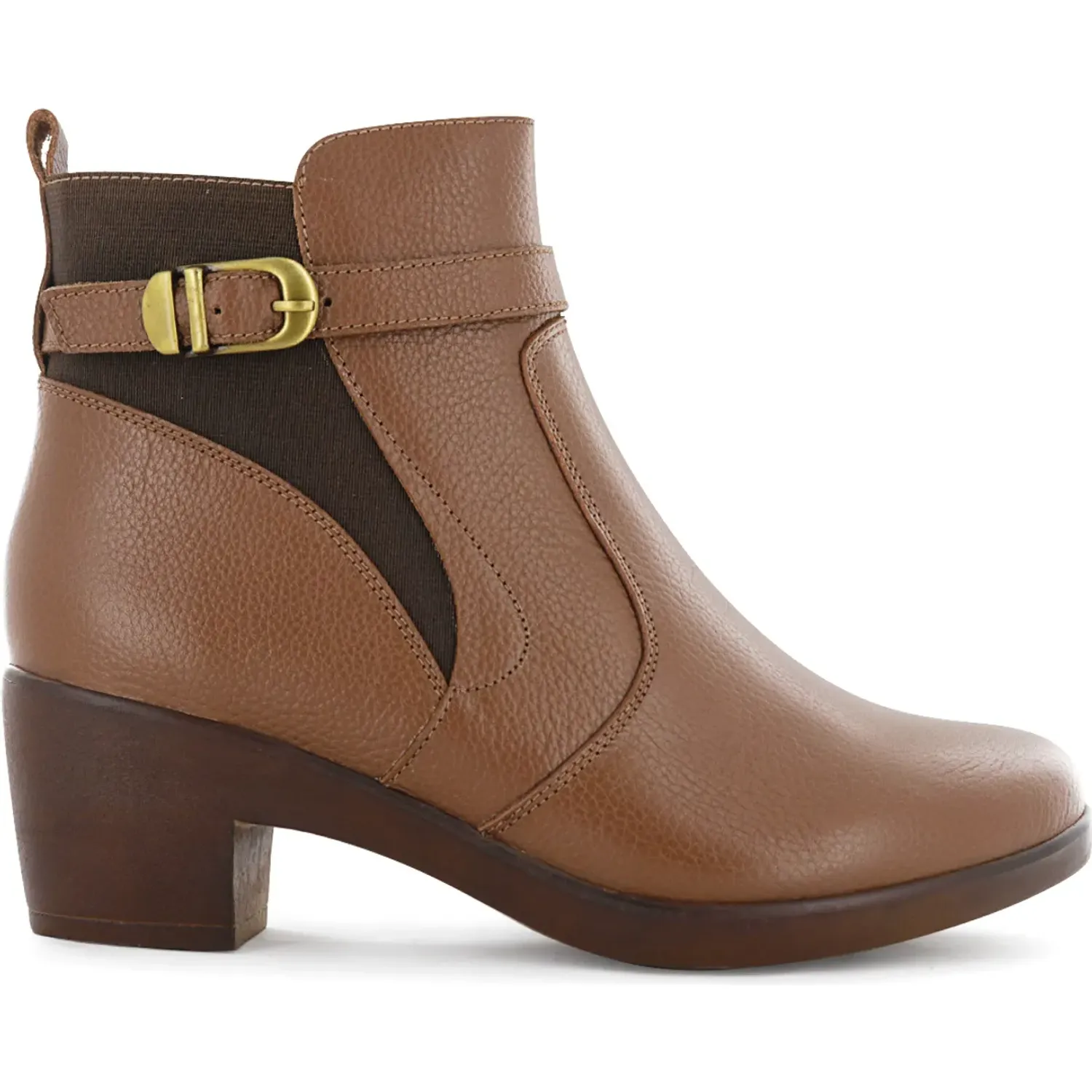 Ecco Botin Ecco Confort Mujer Asturias09 color tostado | Platanitos