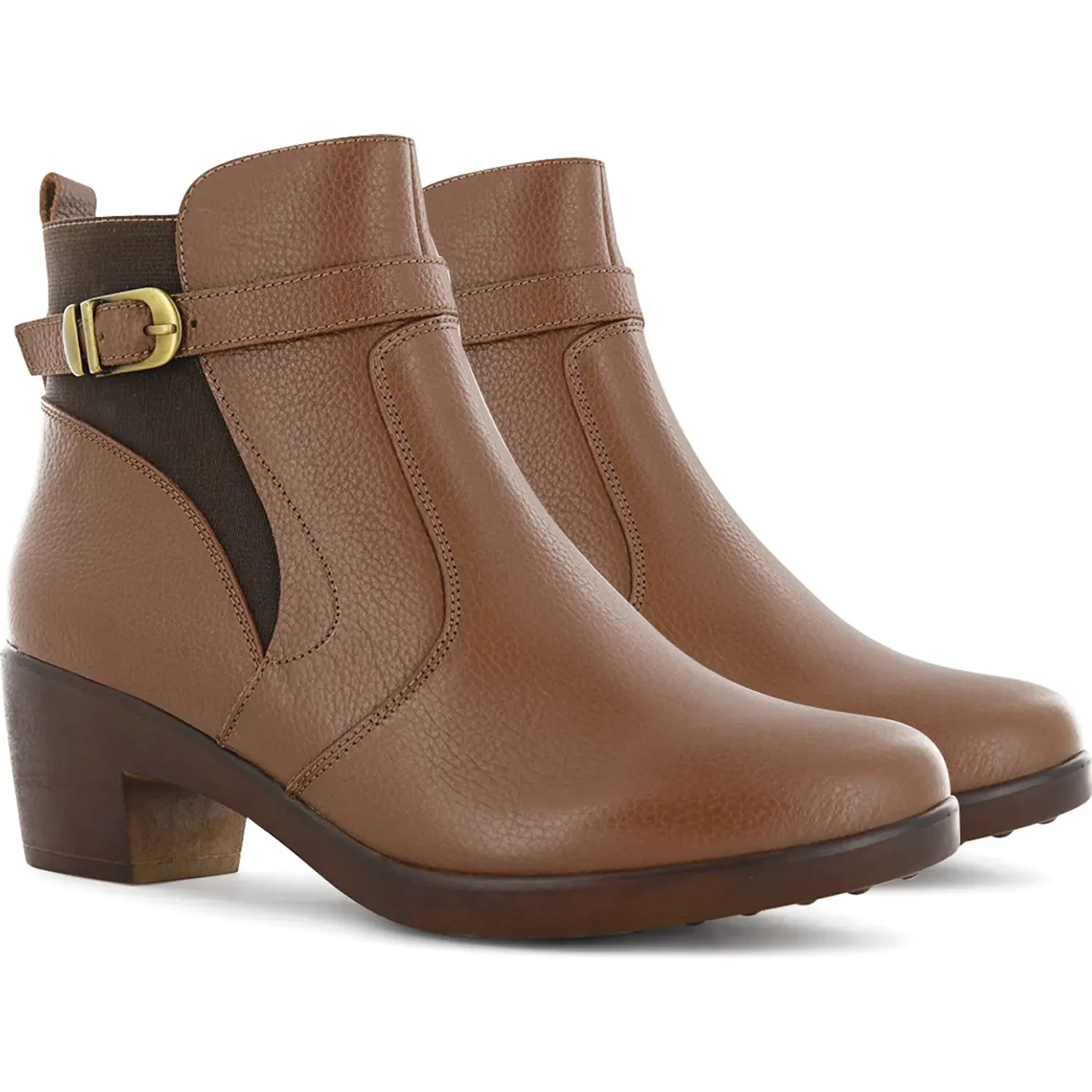 Ecco Botin Ecco Confort Mujer Asturias09 color tostado | Platanitos