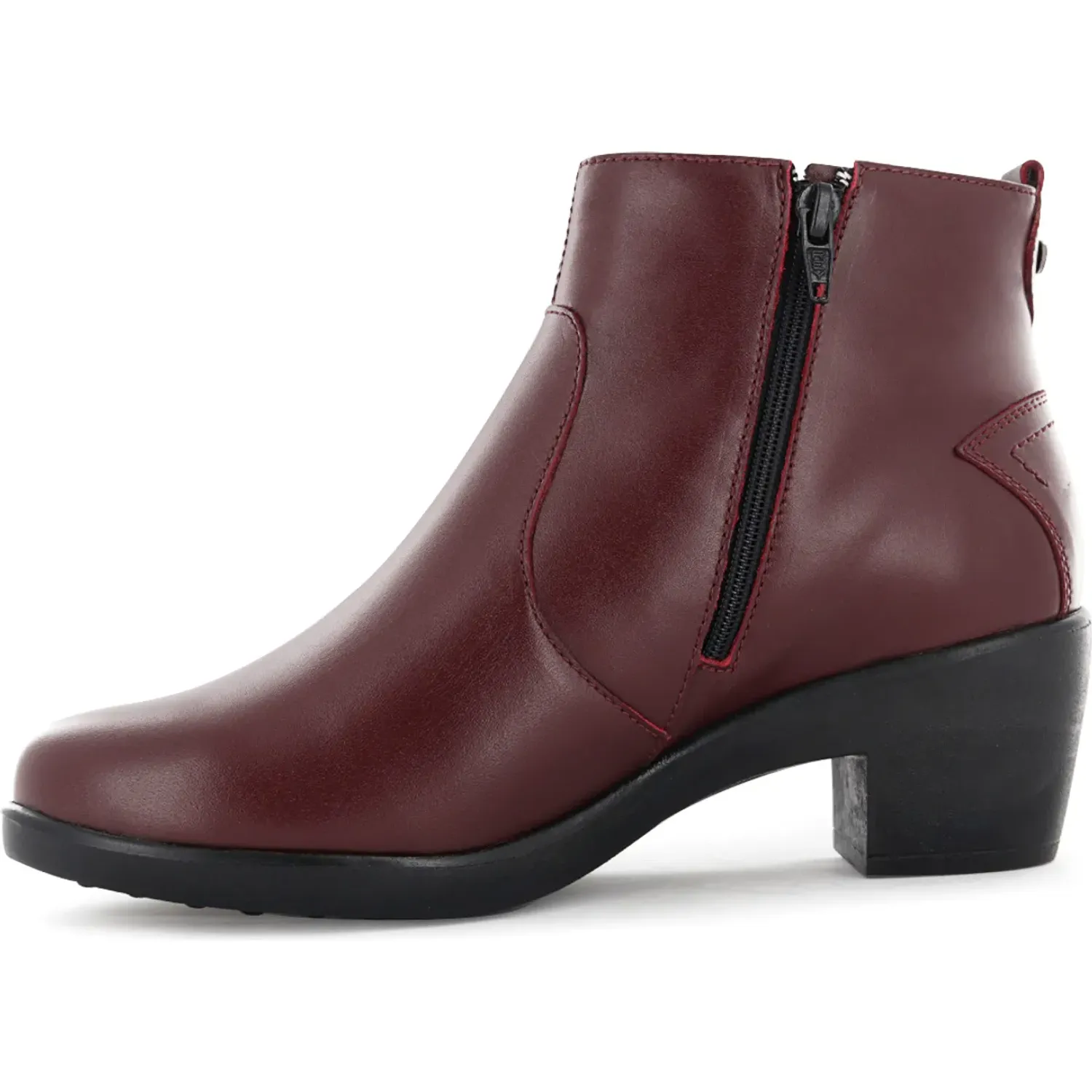 Ecco Botin Ecco Confort Mujer Asturias08 color guinda | Platanitos