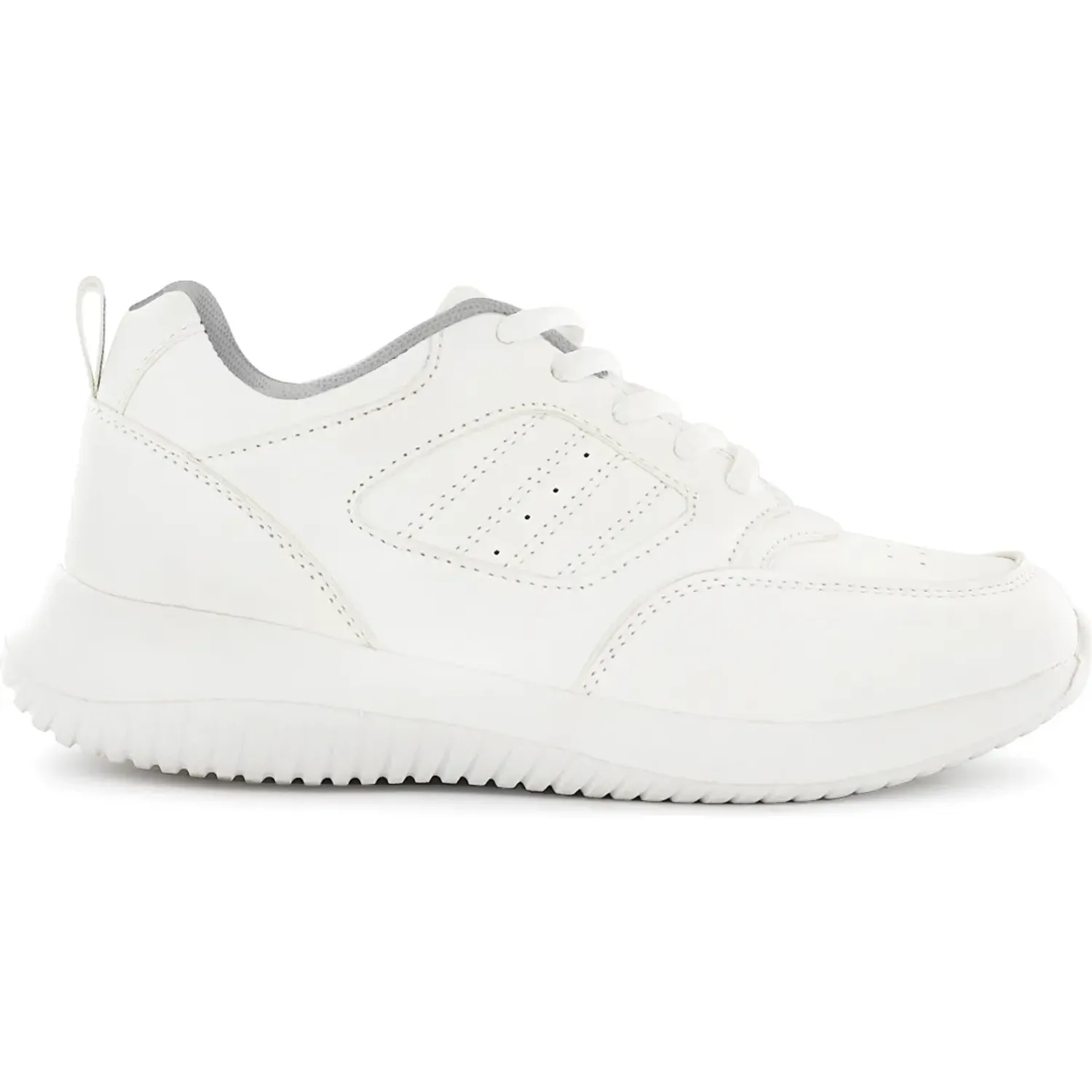 Zapatilla Impuls Escolar Unisex Delta07 color blanco | Platanitos