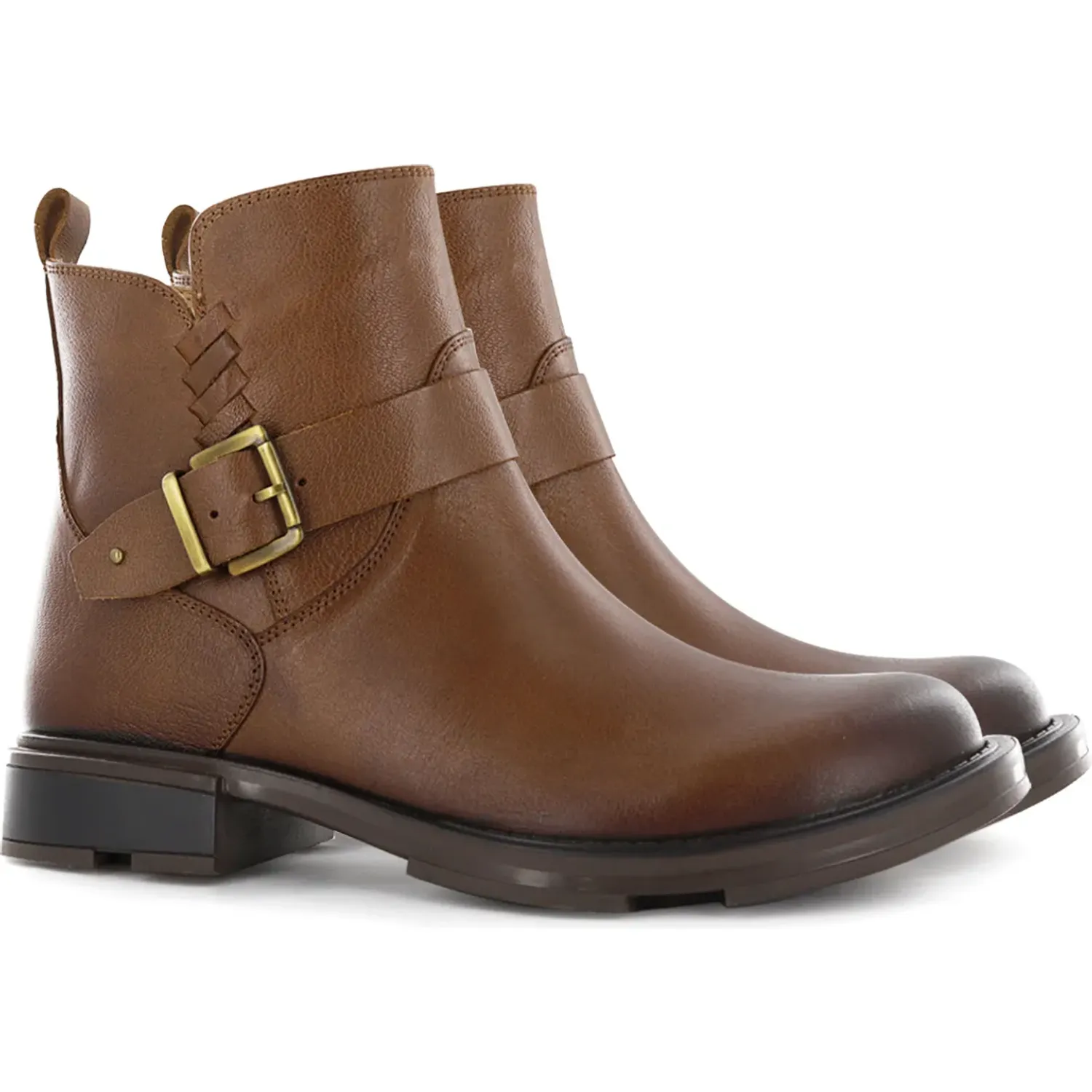 Botin Ecco Casual Mujer Zizi02 color tostado | Platanitos