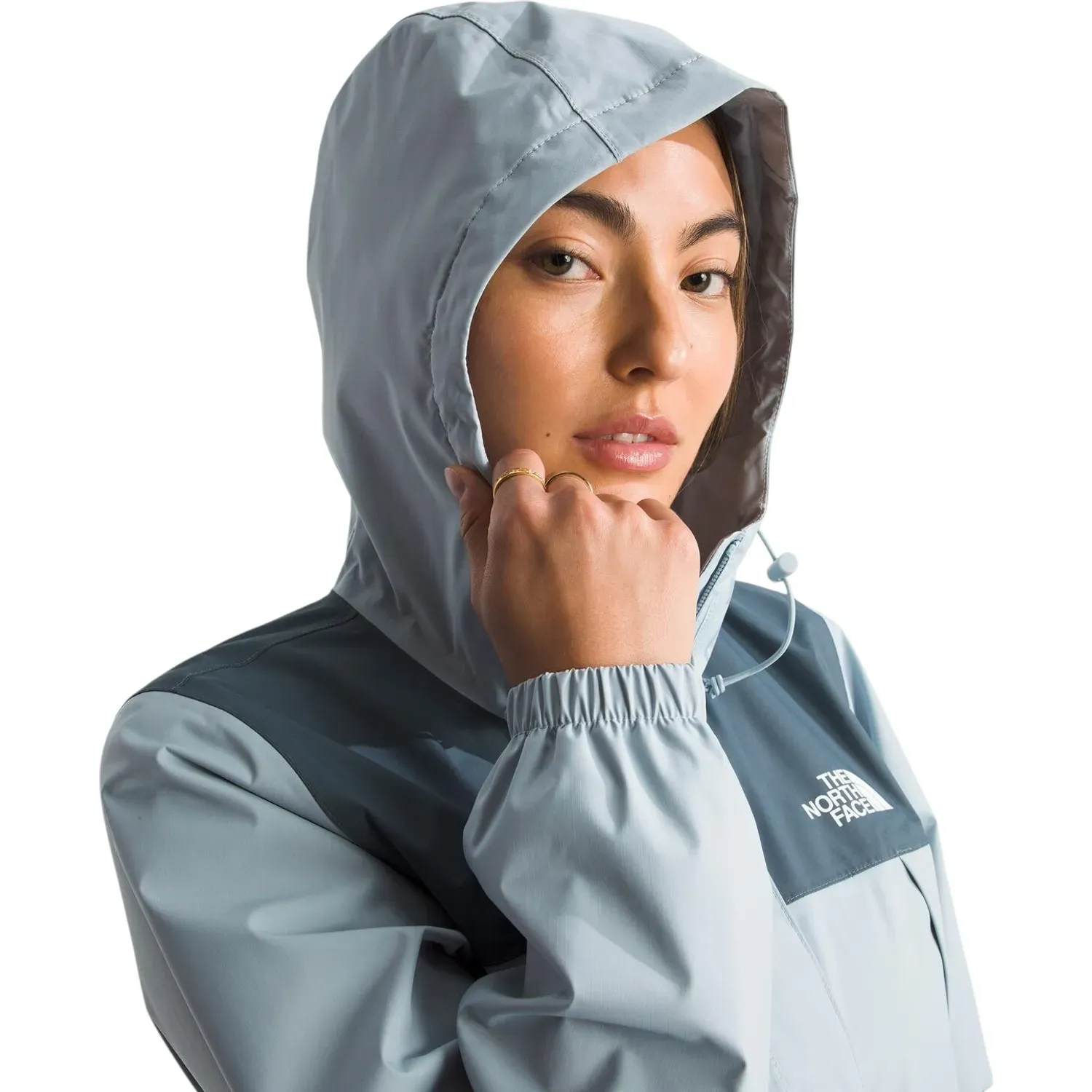 Casaca The North Face Impermeable Mujer W Antora Rain Jacket color celeste | Platanitos
