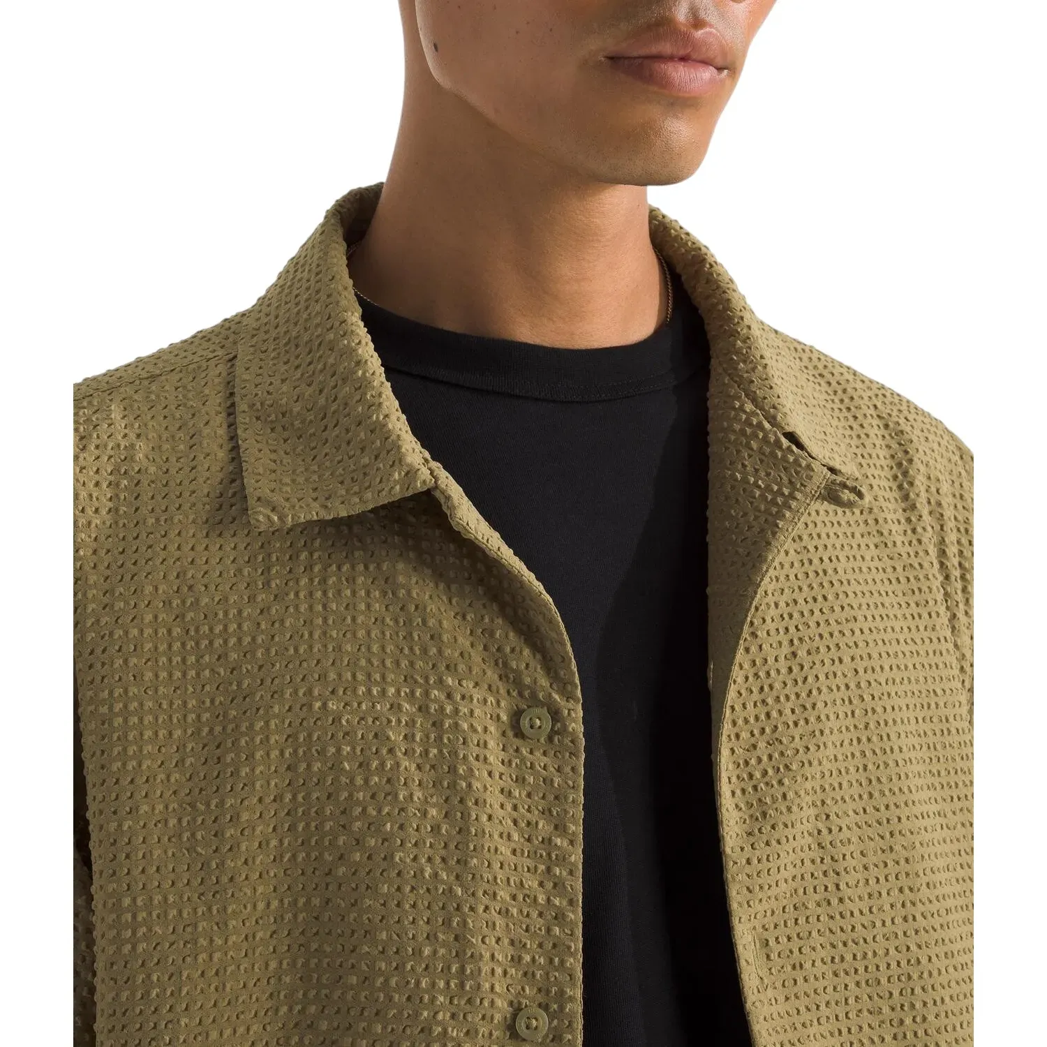 Camisa The North Face Casual Hombre M Pacific City Button Down color verde | Platanitos