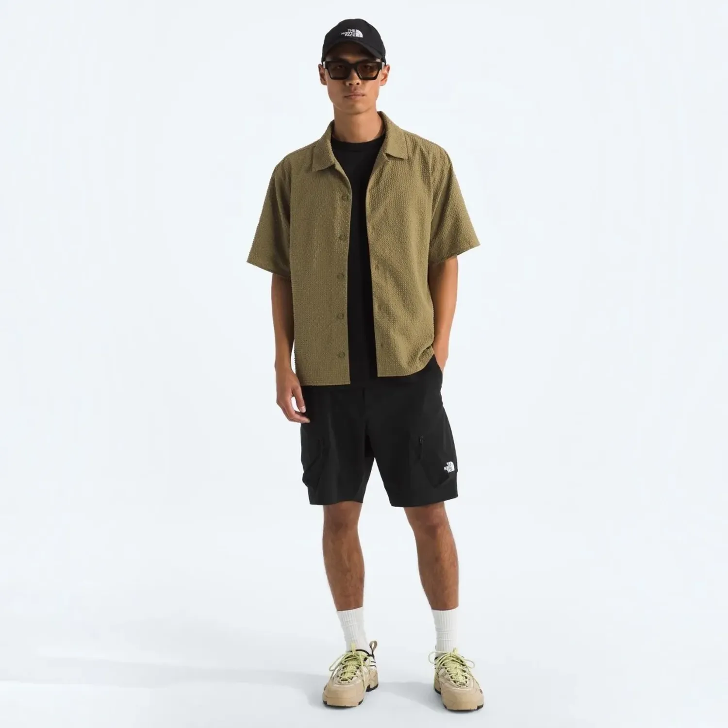 Camisa The North Face Casual Hombre M Pacific City Button Down color verde | Platanitos