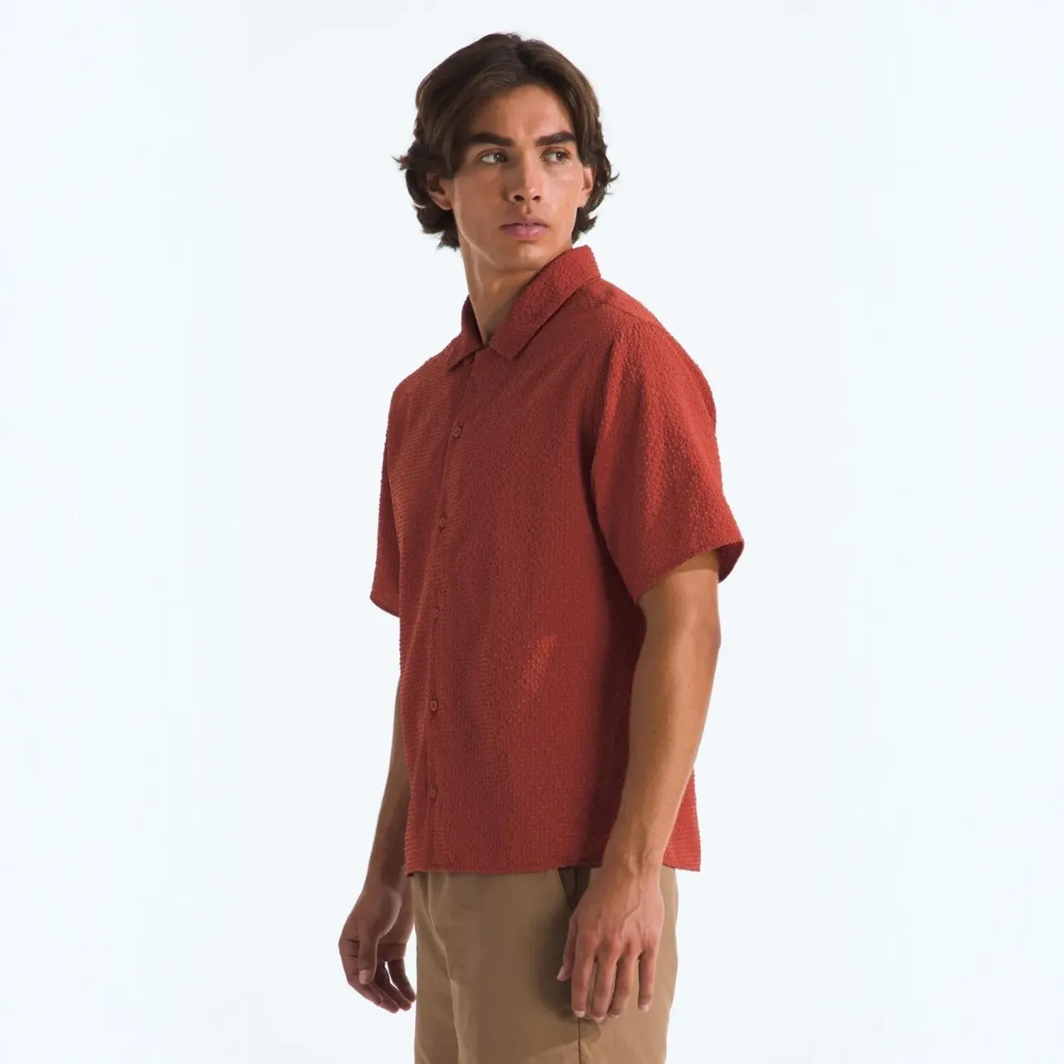 Camisa The North Face Casual Hombre M Pacific City Button Down color rojo | Platanitos