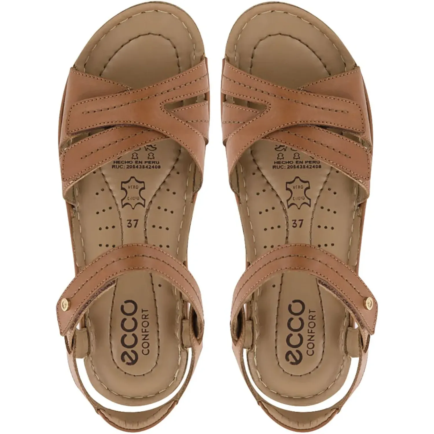 Sandalia Ecco Mujer Bibi25 color toffee | Platanitos