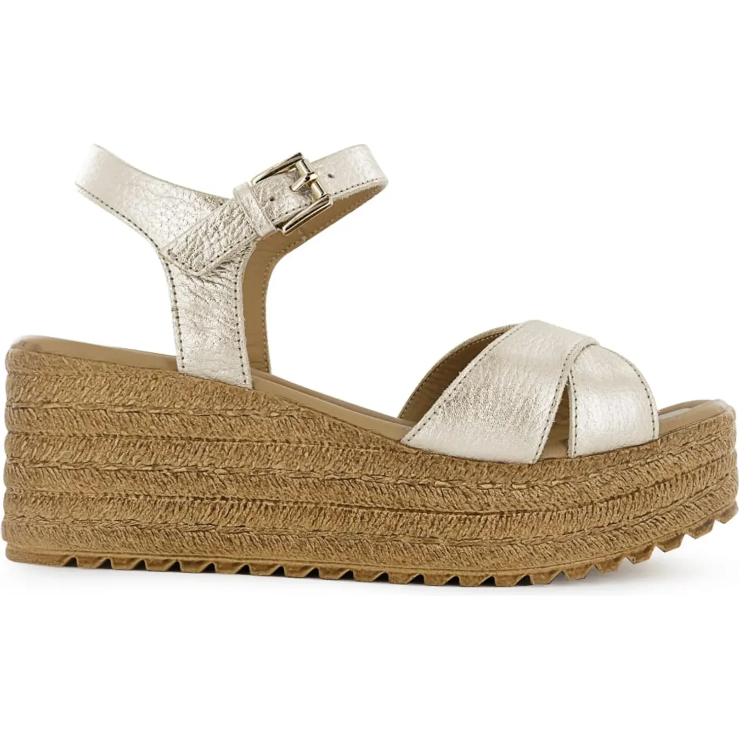 Sandalia Ecco Casual Mujer Mircela03 color oro | Platanitos