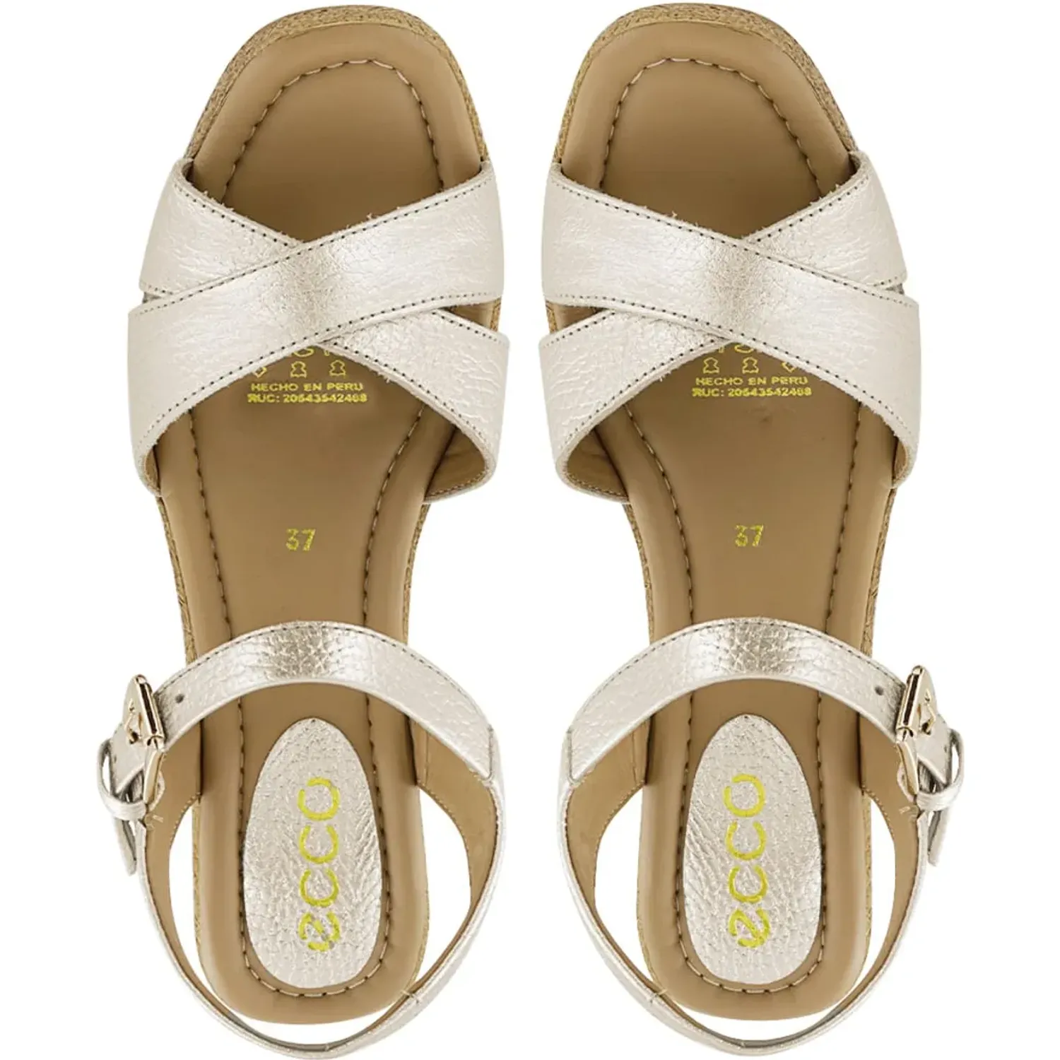 Sandalia Ecco Casual Mujer Mircela03 color oro | Platanitos