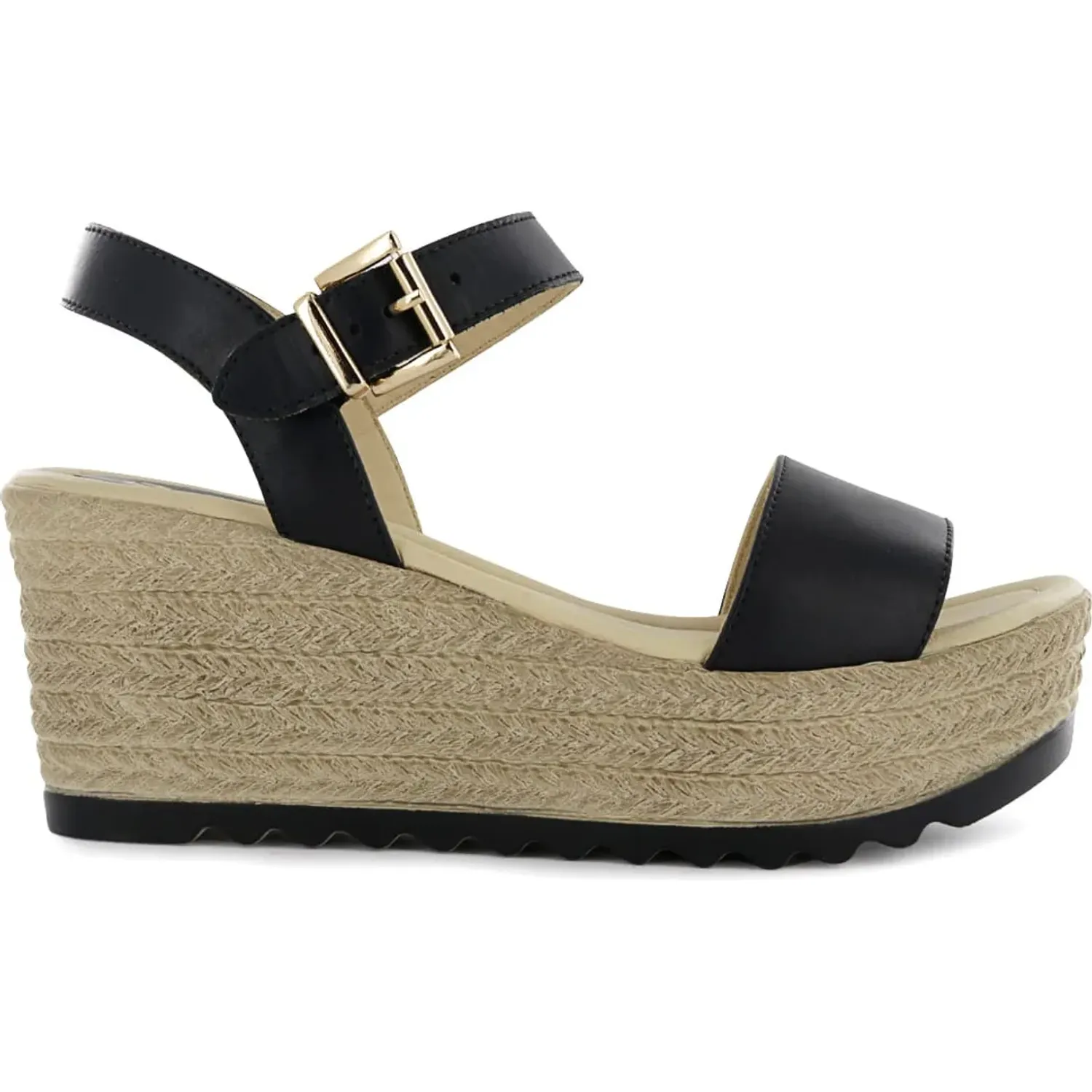 Sandalia Ecco Casual Mujer Tifa04 color negro | Platanitos