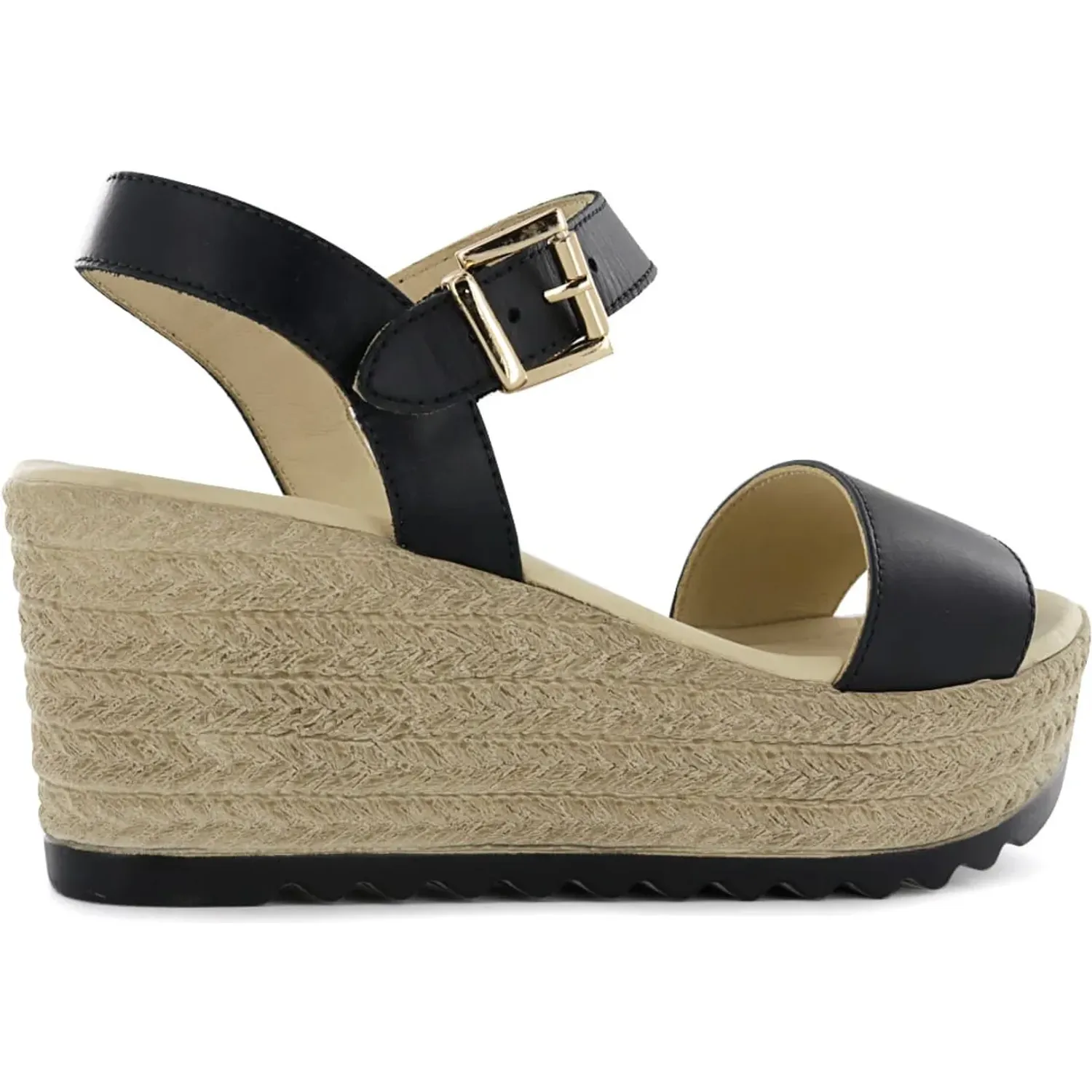 Sandalia Ecco Casual Mujer Tifa04 color negro | Platanitos