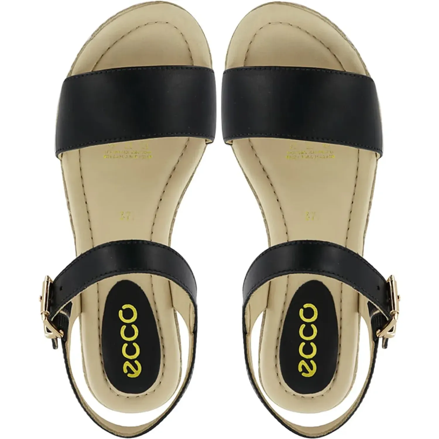 Sandalia Ecco Casual Mujer Tifa04 color negro | Platanitos
