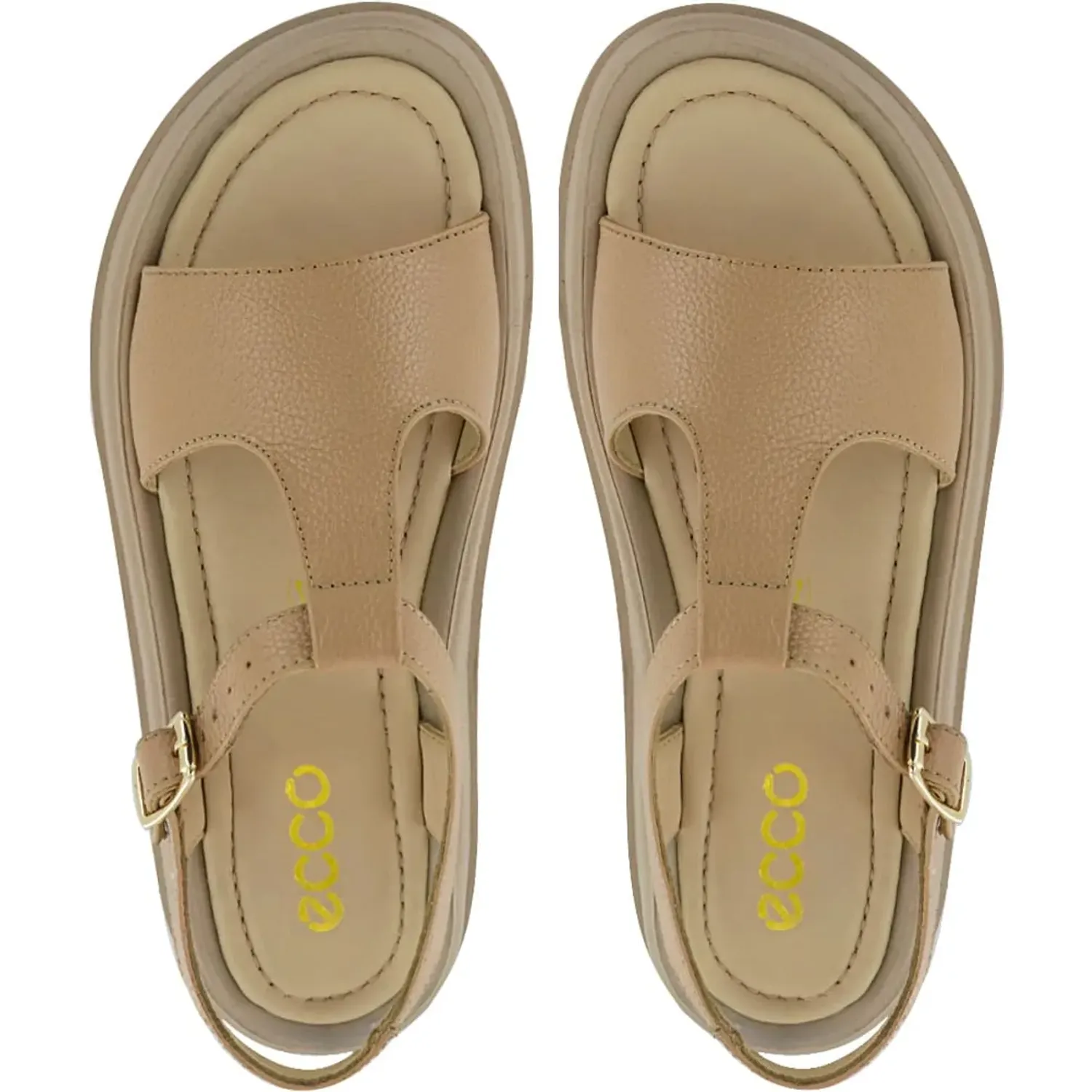 Sandalia Ecco Urbano Mujer Beth01 color moca latte | Platanitos