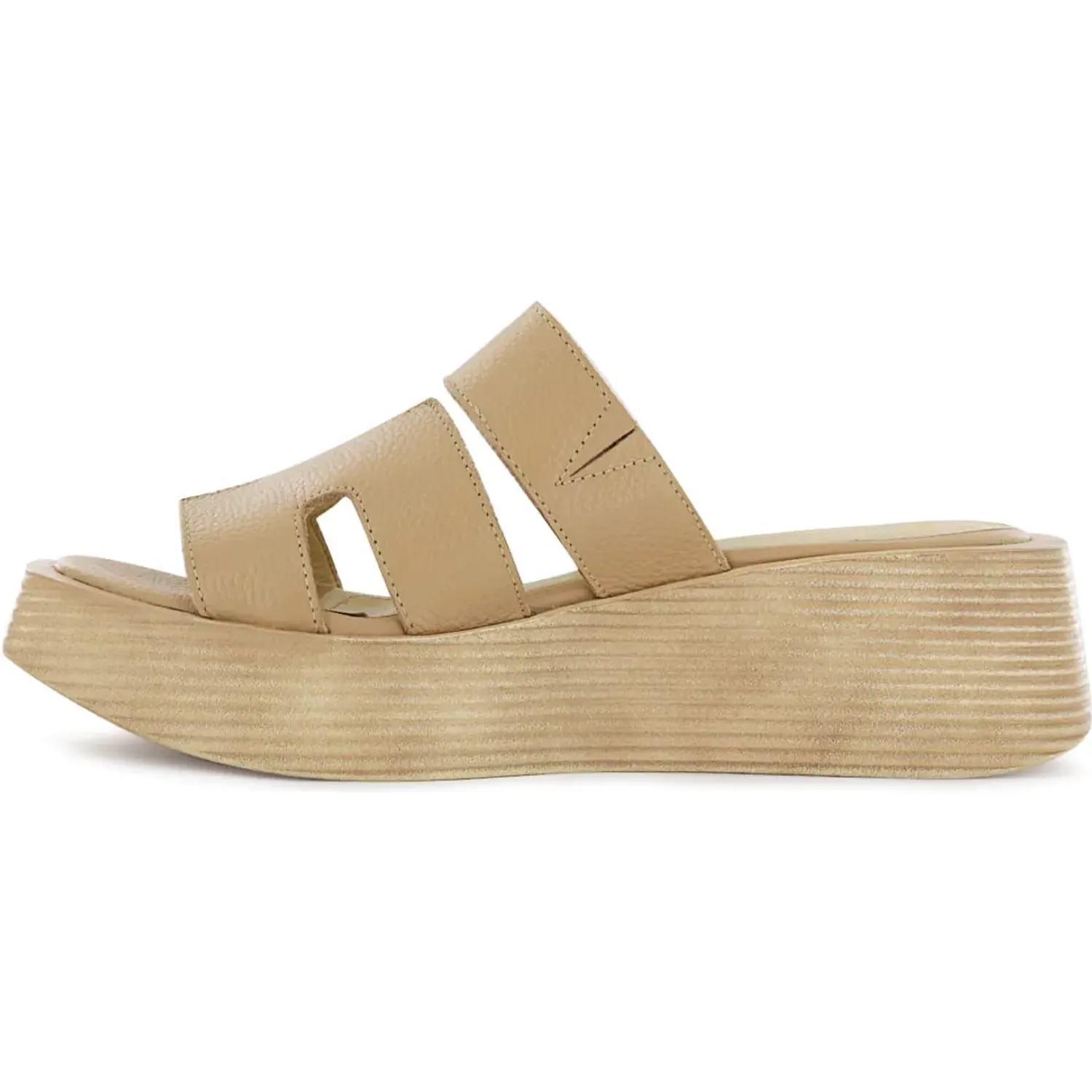 Sandalia Ecco Casual Mujer Taxli02 color moca latte | Platanitos