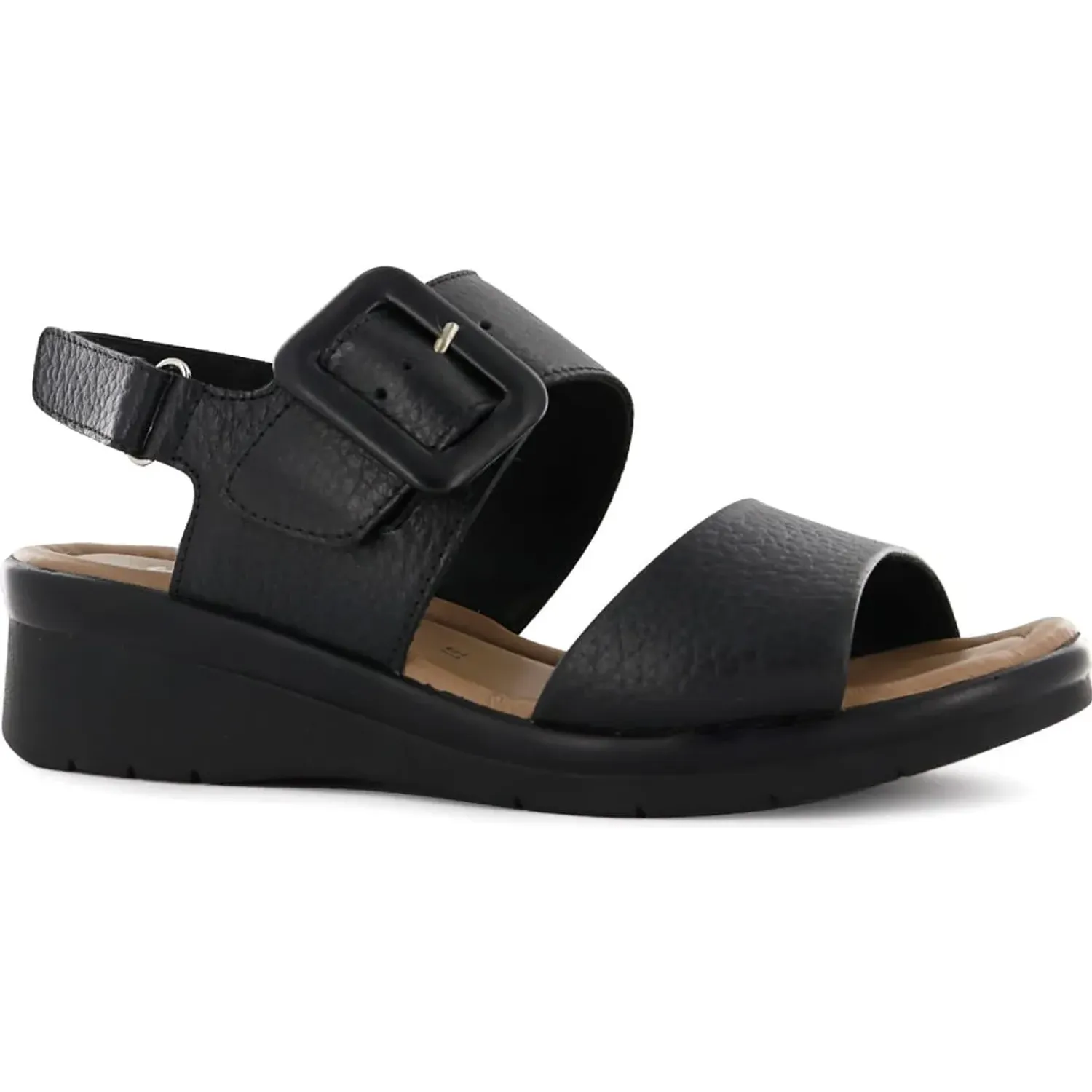 Sandalia Ecco Confort Mujer Jeanette20 color negro | Platanitos