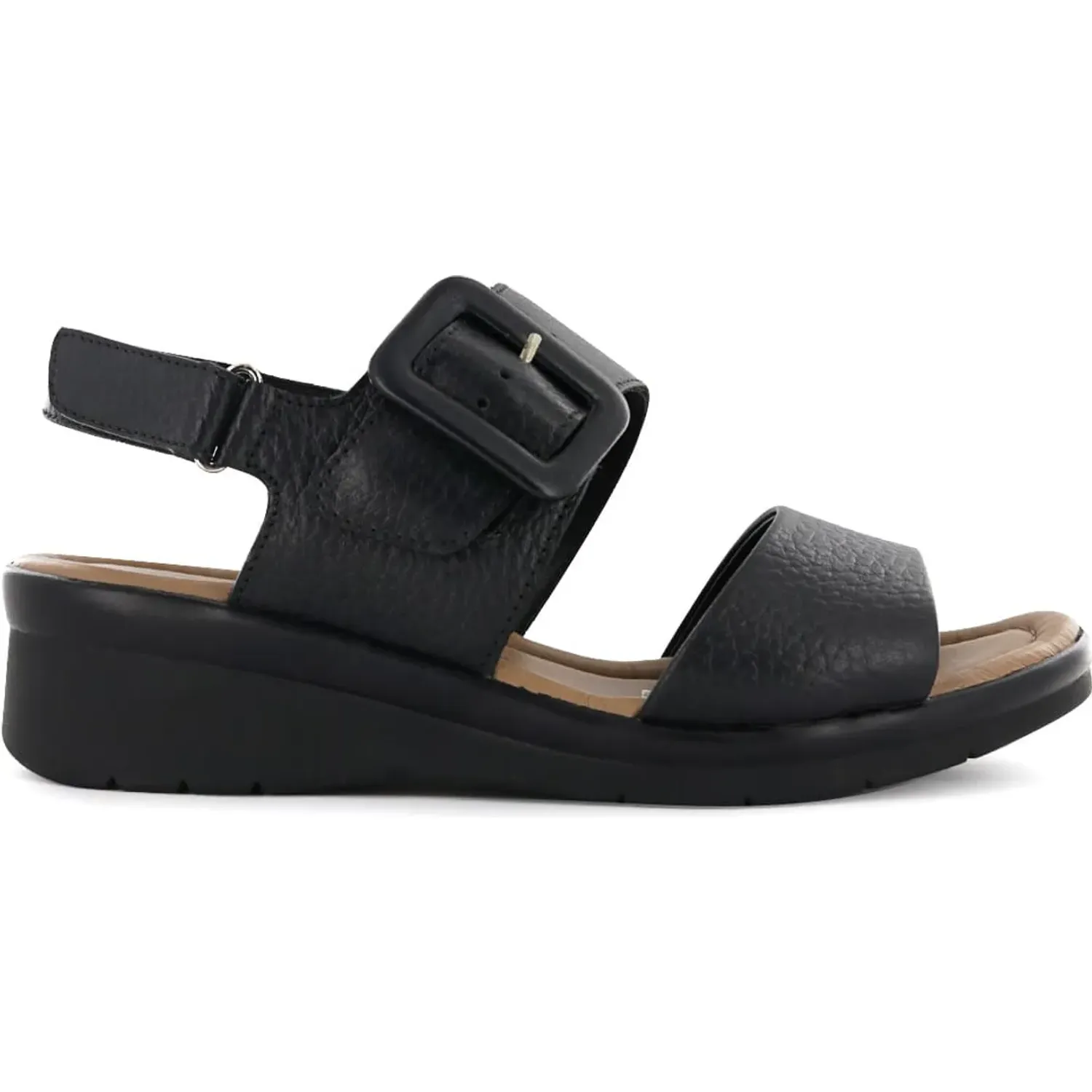 Sandalia Ecco Confort Mujer Jeanette20 color negro | Platanitos