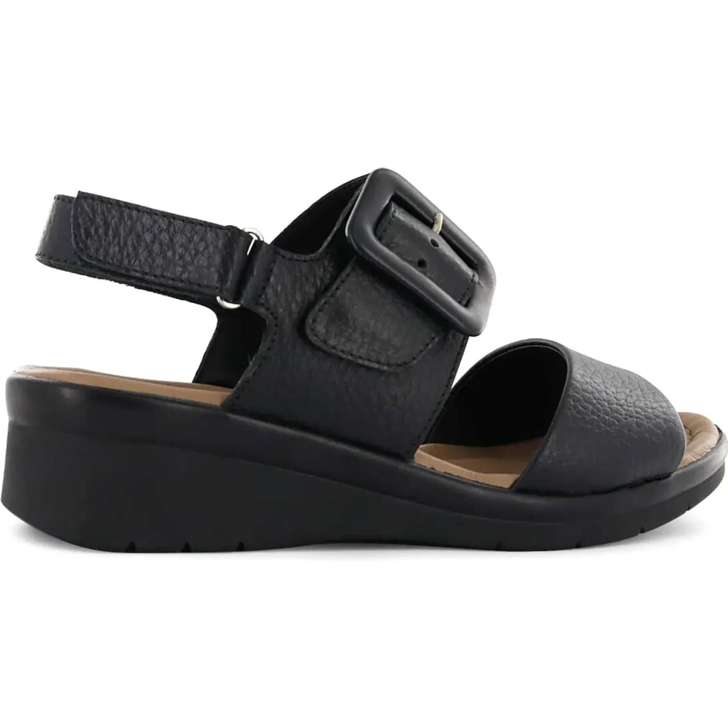 Sandalia Ecco Confort Mujer Jeanette20 color negro | Platanitos