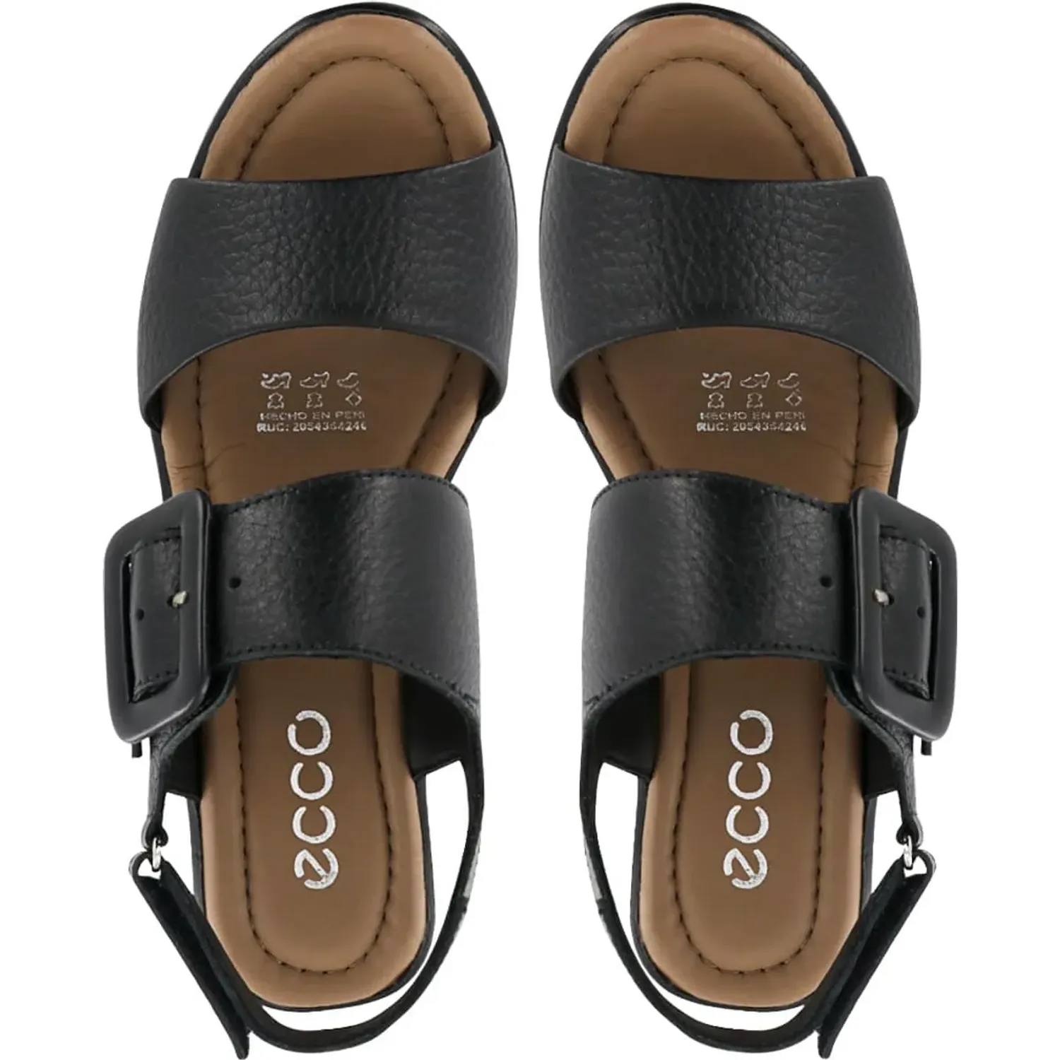 Sandalia Ecco Confort Mujer Jeanette20 color negro | Platanitos