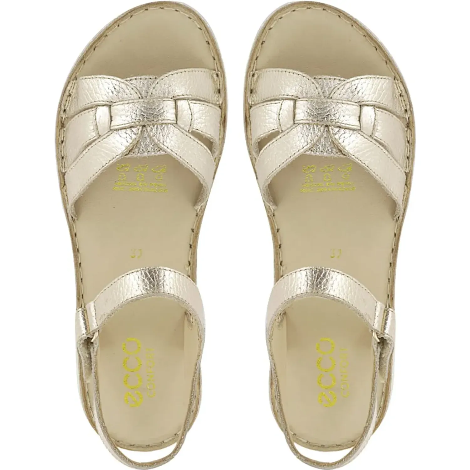 Sandalia Ecco Confort Mujer Pipa02 color oro | Platanitos