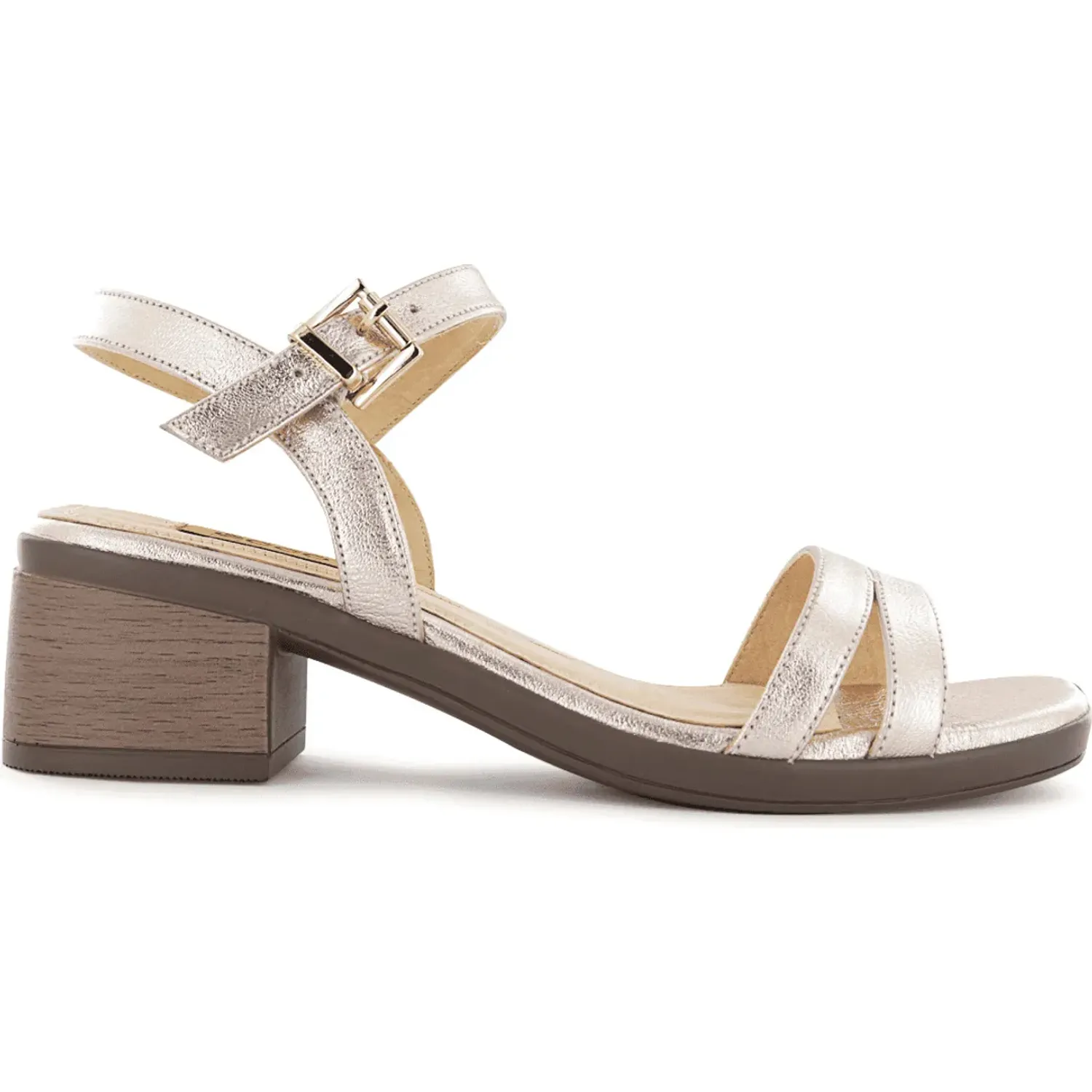 Sandalia Ecco Casual Mujer Galinda01 color oro rosa | Platanitos
