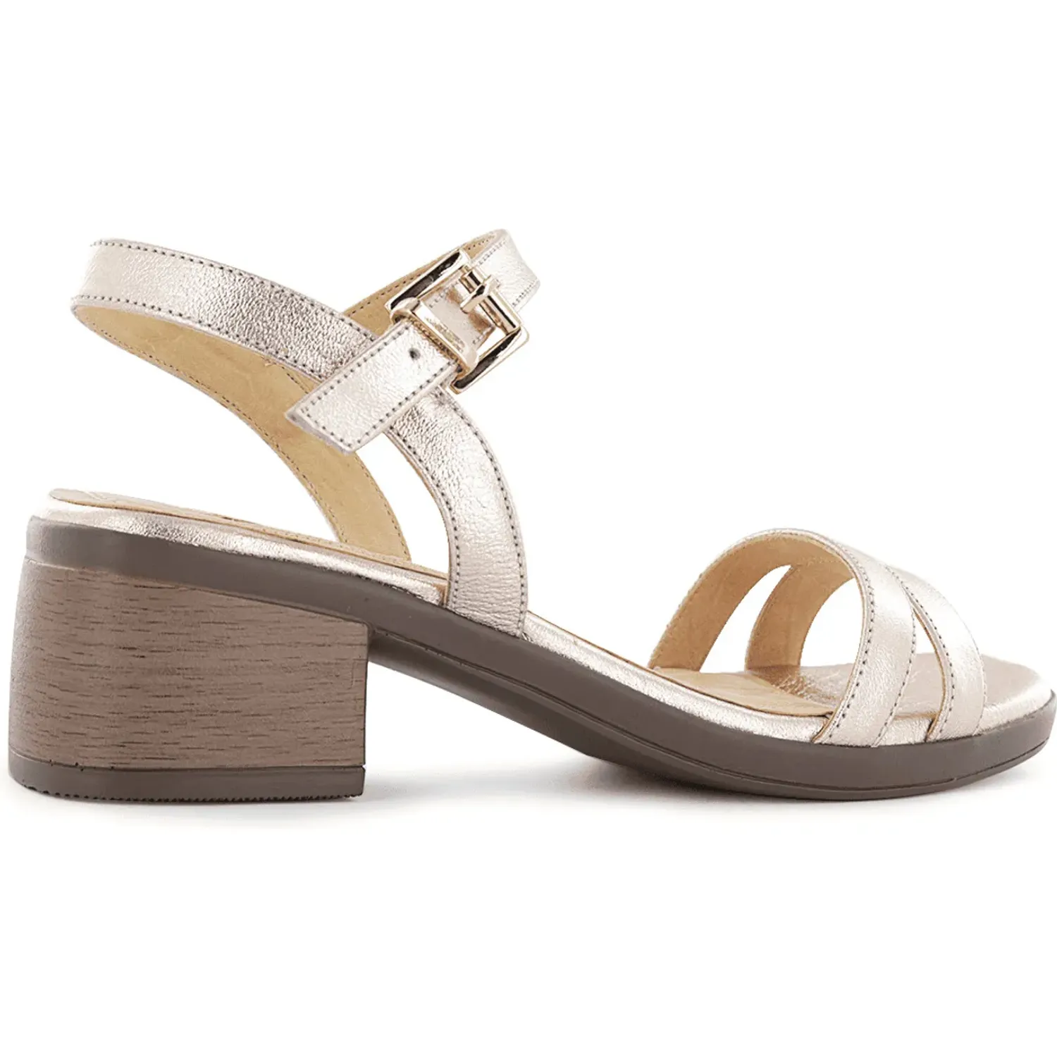 Sandalia Ecco Casual Mujer Galinda01 color oro rosa | Platanitos