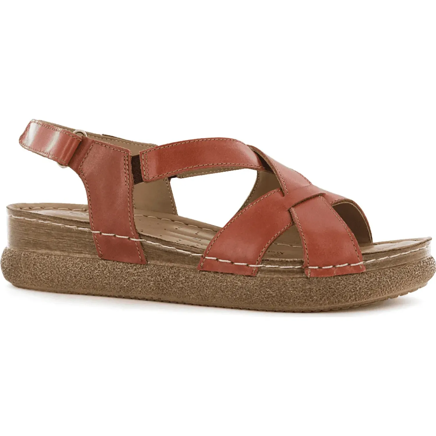 Sandalia Ecco Confort Mujer Otessa05 color terracota | Platanitos