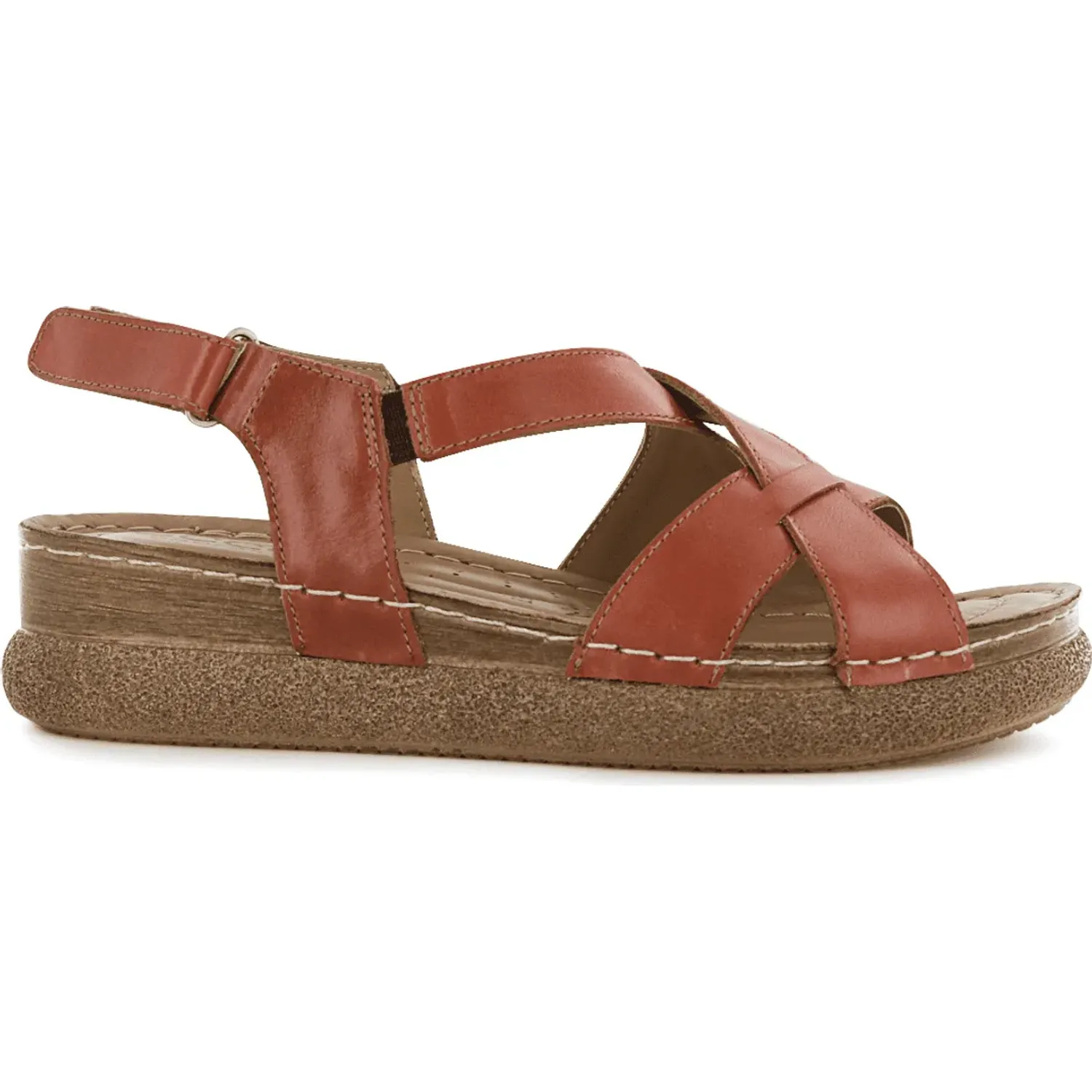 Sandalia Ecco Confort Mujer Otessa05 color terracota | Platanitos