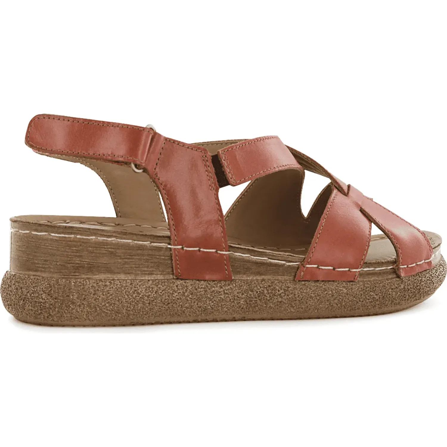 Sandalia Ecco Confort Mujer Otessa05 color terracota | Platanitos