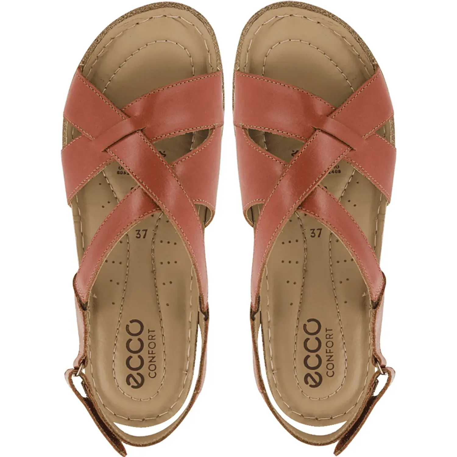 Sandalia Ecco Confort Mujer Otessa05 color terracota | Platanitos