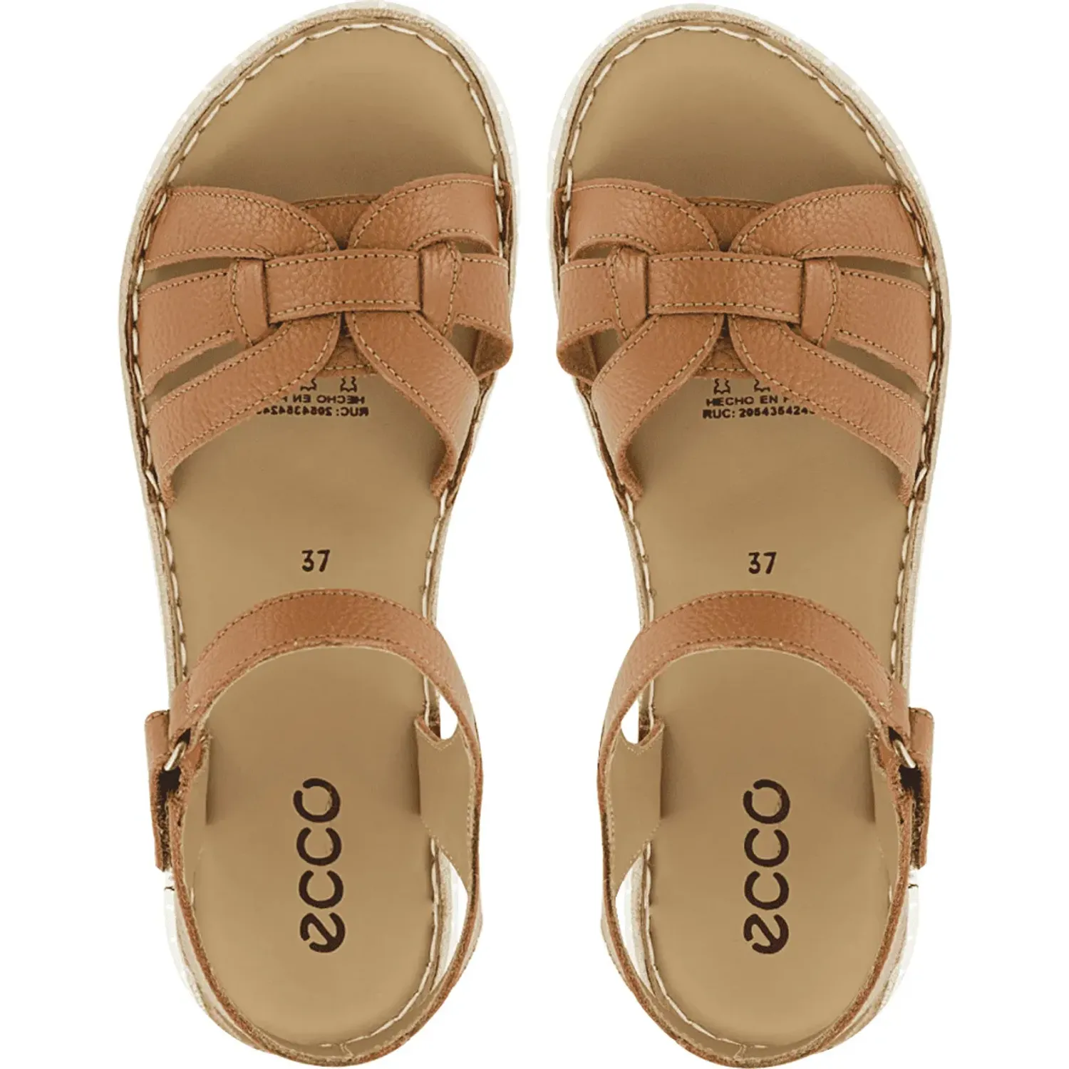 Sandalia Ecco Confort Mujer Pipa02 color toffee | Platanitos