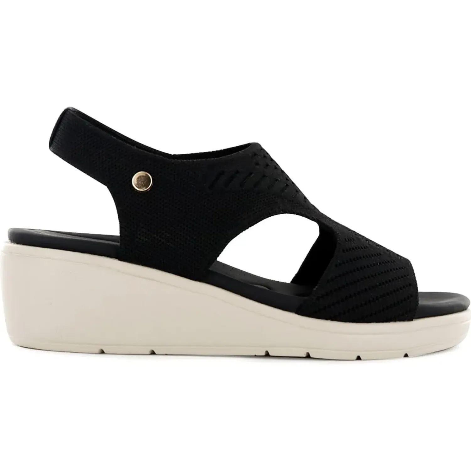 Sandalias Impuls Cuña Mujer Heidi05 color negro | Platanitos