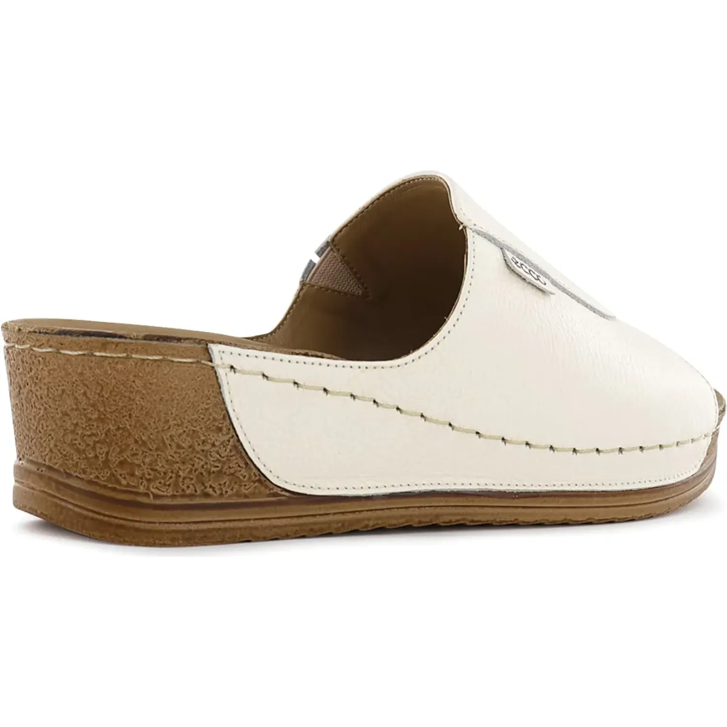 Sandalias Ecco Confort Mujer Bibi24 color marfil | Platanitos